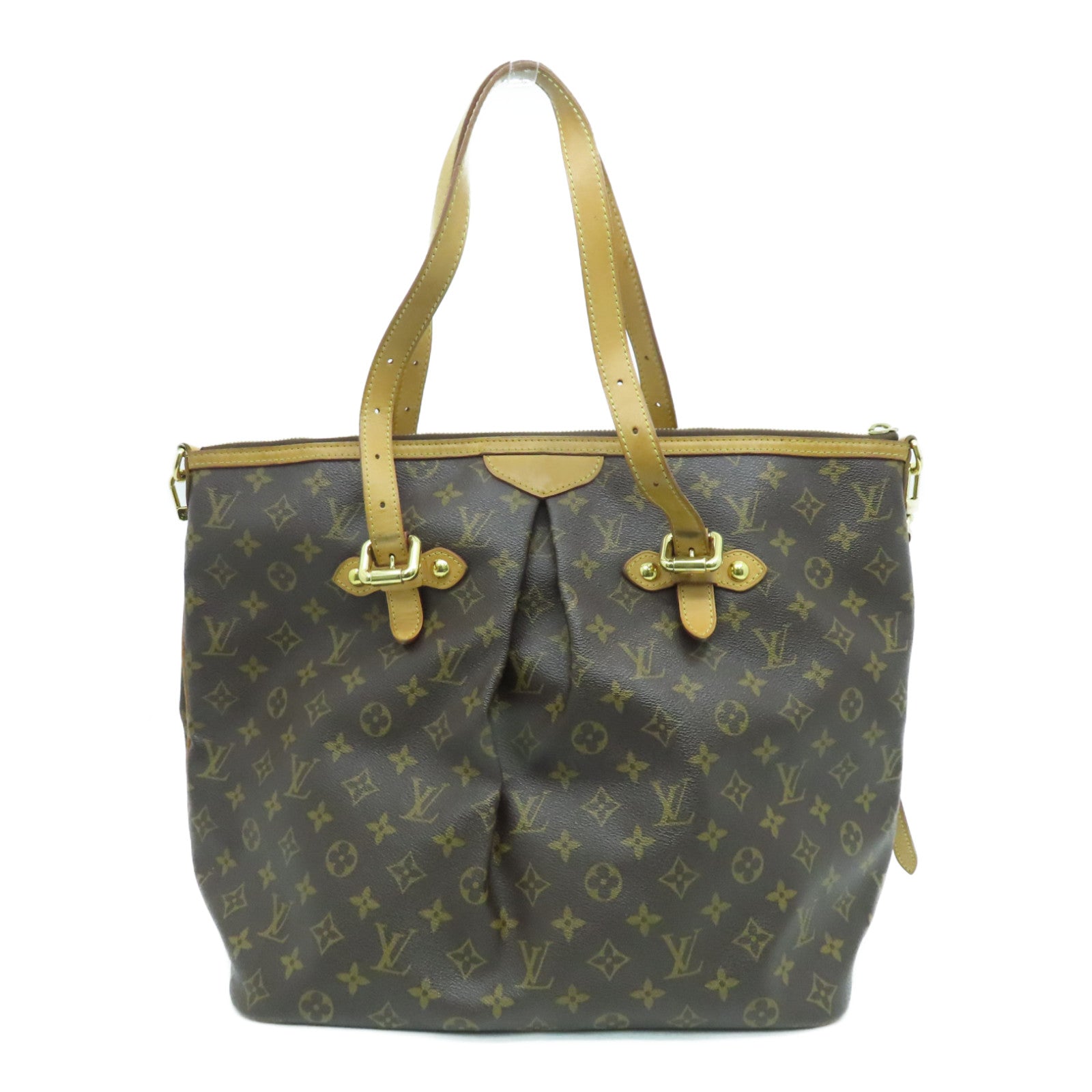 LOUIS VUITTON Monogram Palermo GM金扣手挽肩背两用袋啡色
