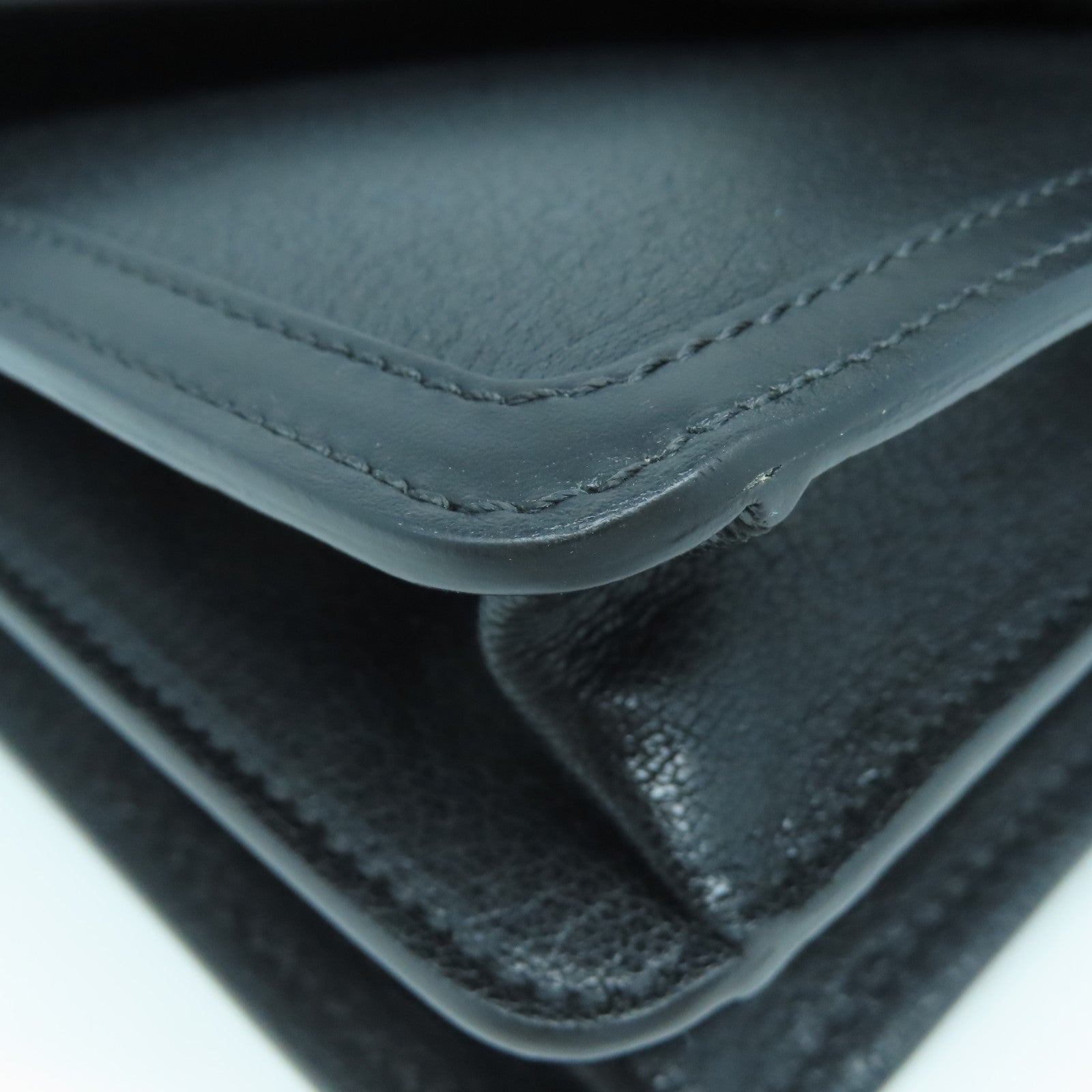 Chloe 牛皮皮革Shoulder Bag金扣鏈帶肩背袋黑色