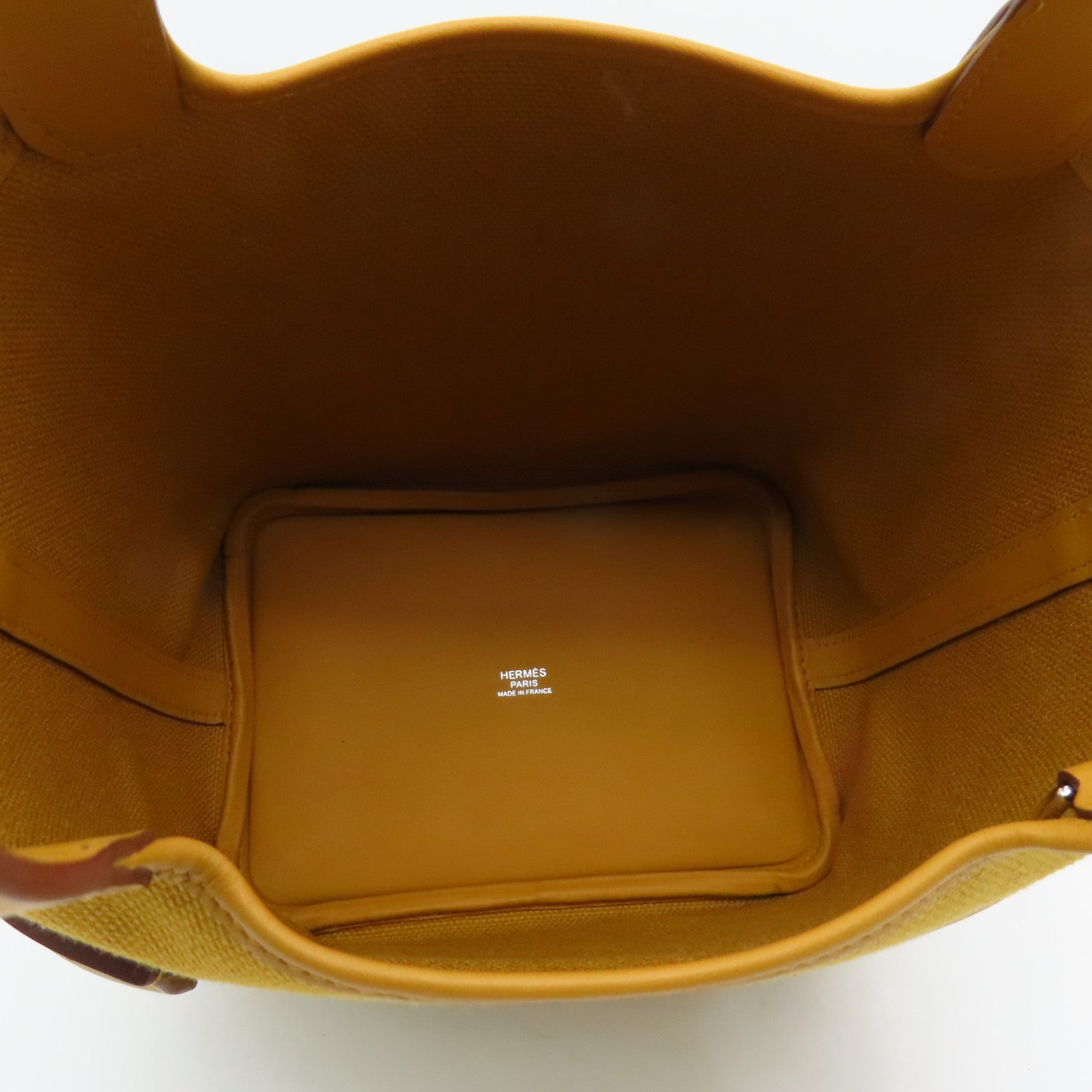 HERMES 帆布Picotin PM Cargo銀扣手挽袋啡色