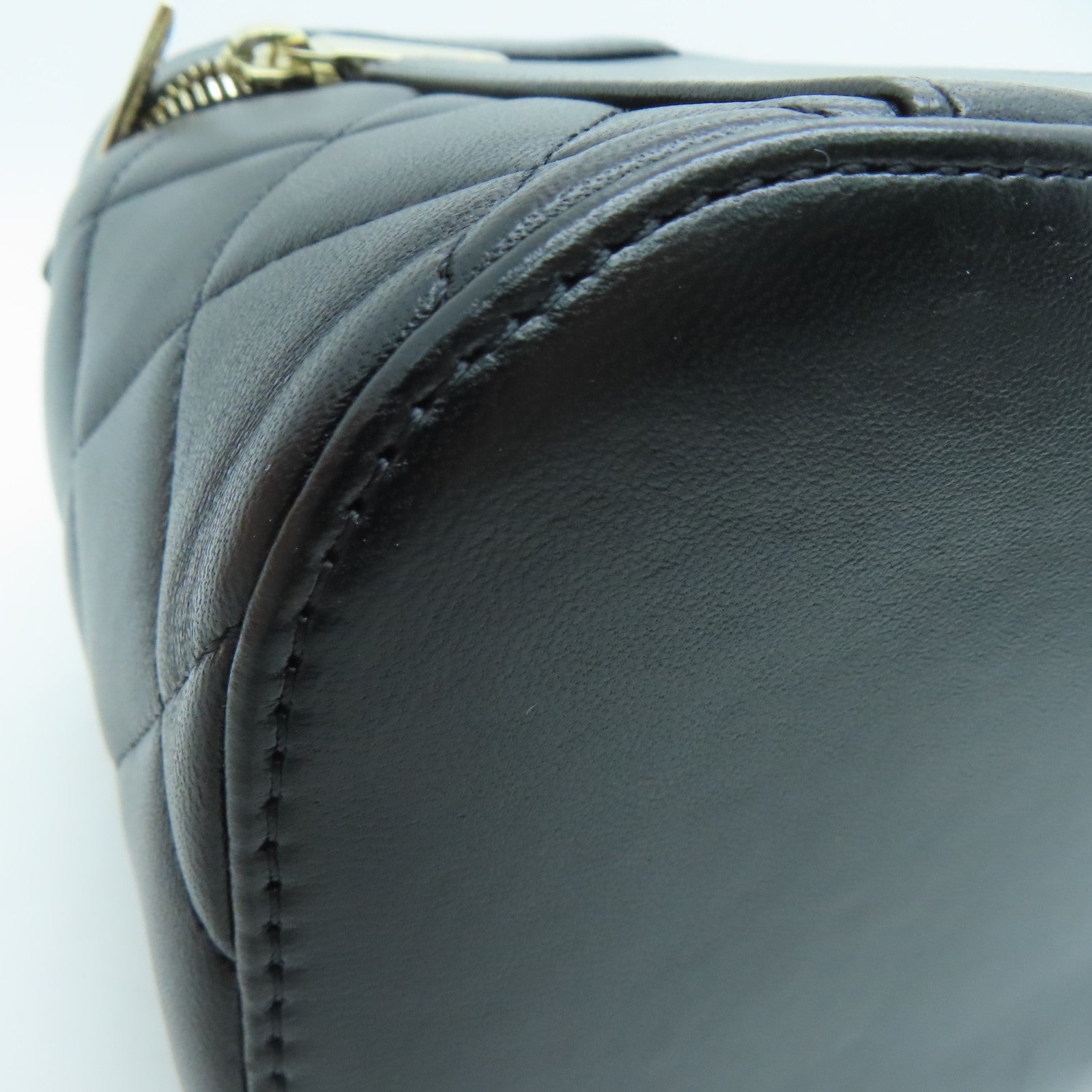 CHANEL 菱格牛皮皮革2way Shoulder Bag金扣手挽肩背两用袋黑色