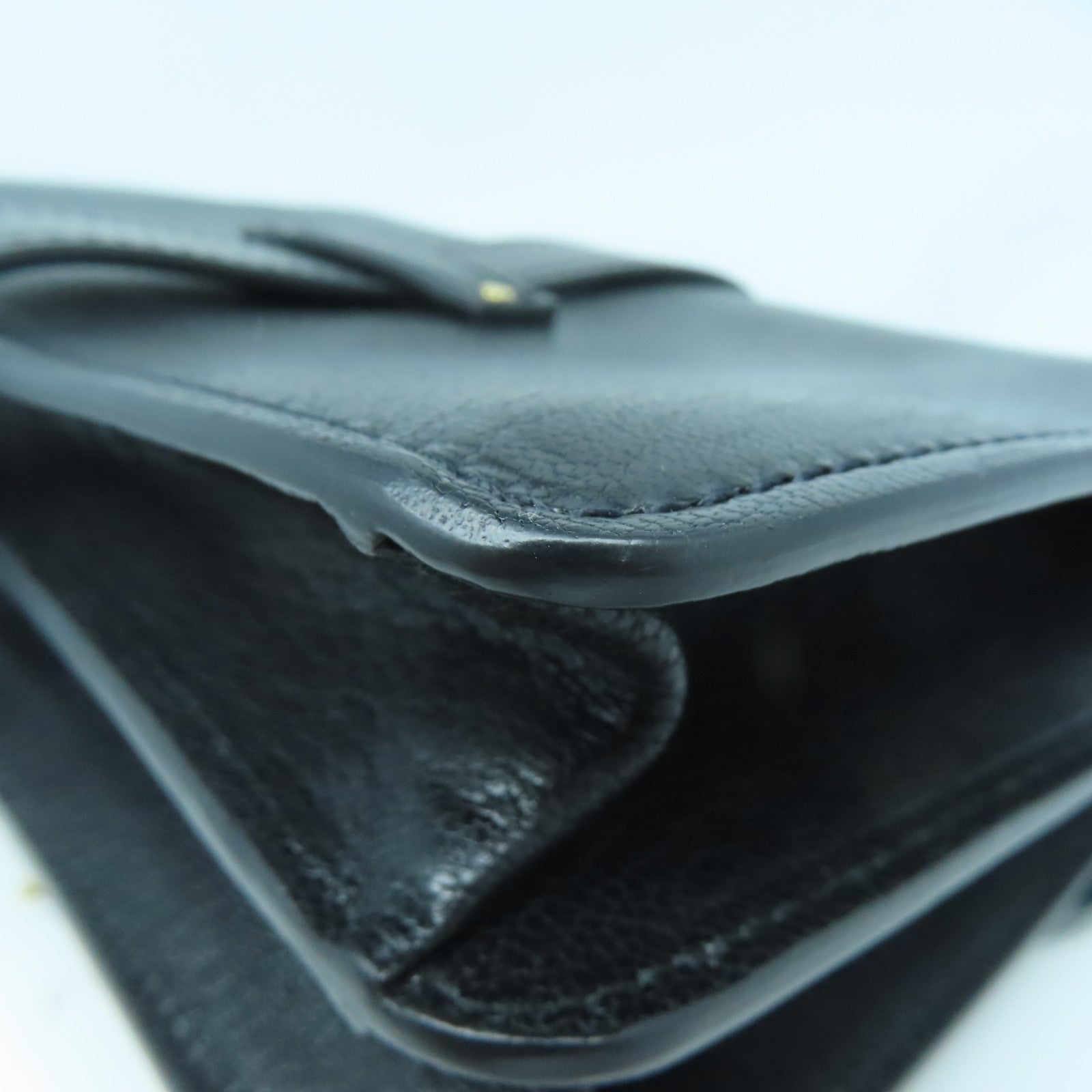 Chloe 牛皮皮革Shoulder Bag金扣鏈帶肩背袋黑色