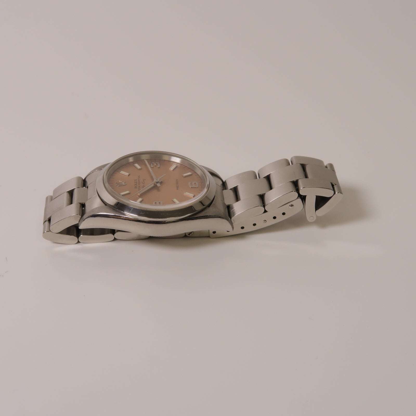 ROLEX Air King不鏽鋼手錶自動機芯粉紅色