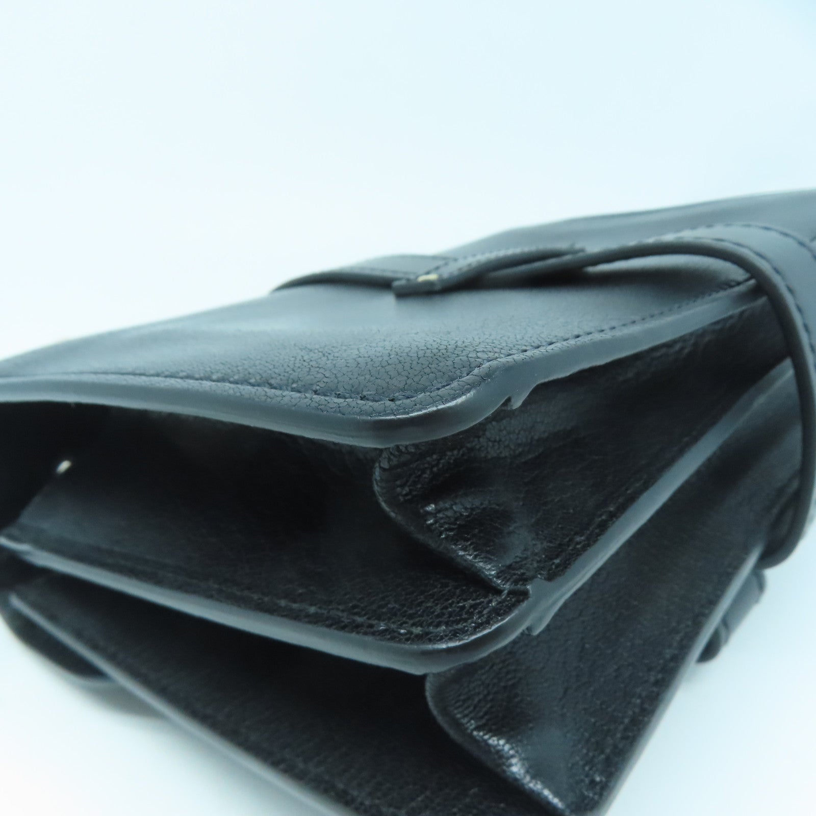 Chloe 牛皮皮革Shoulder Bag金扣鏈帶肩背袋黑色