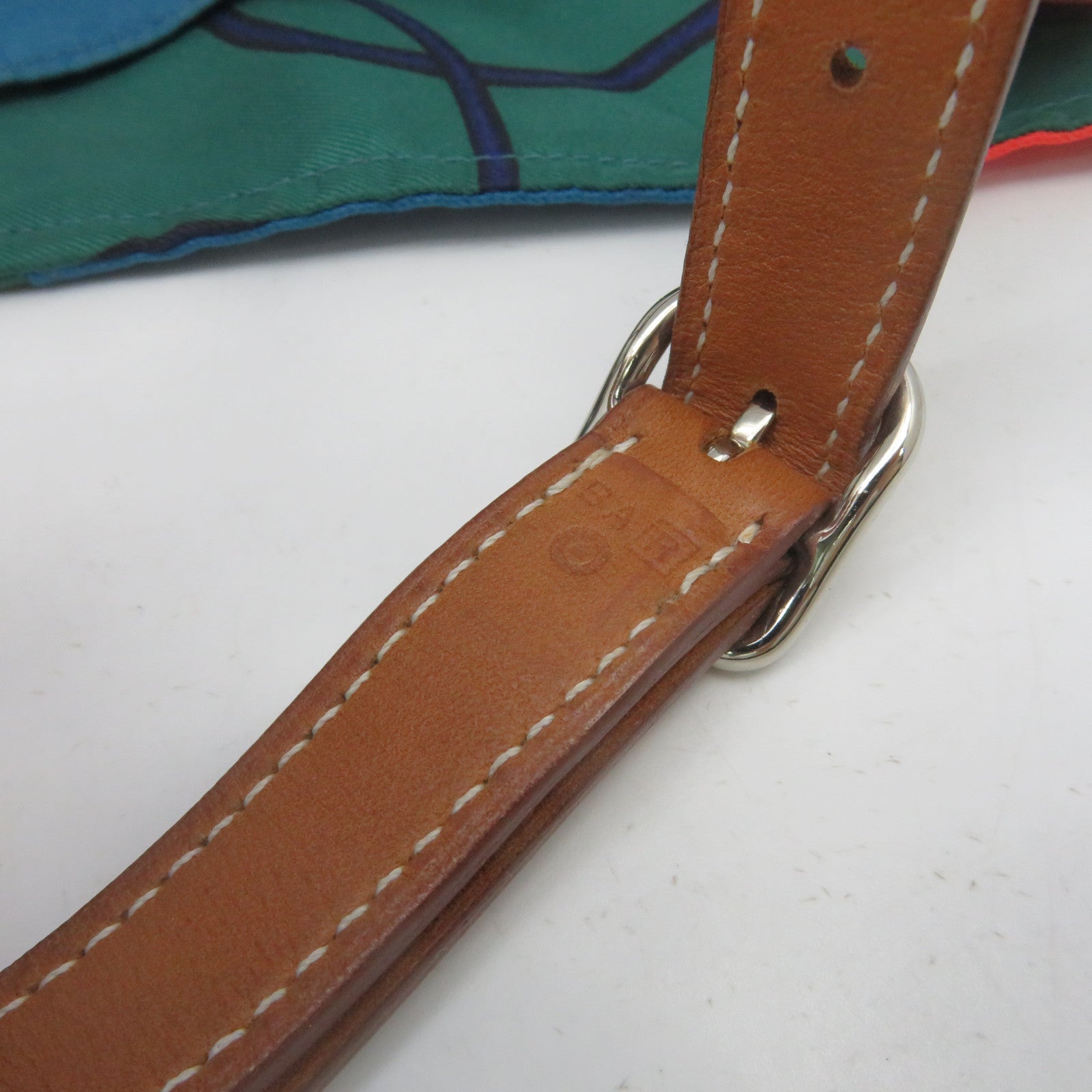 HERMES 【激減優惠】絲質Silk City銀扣肩背袋彩色