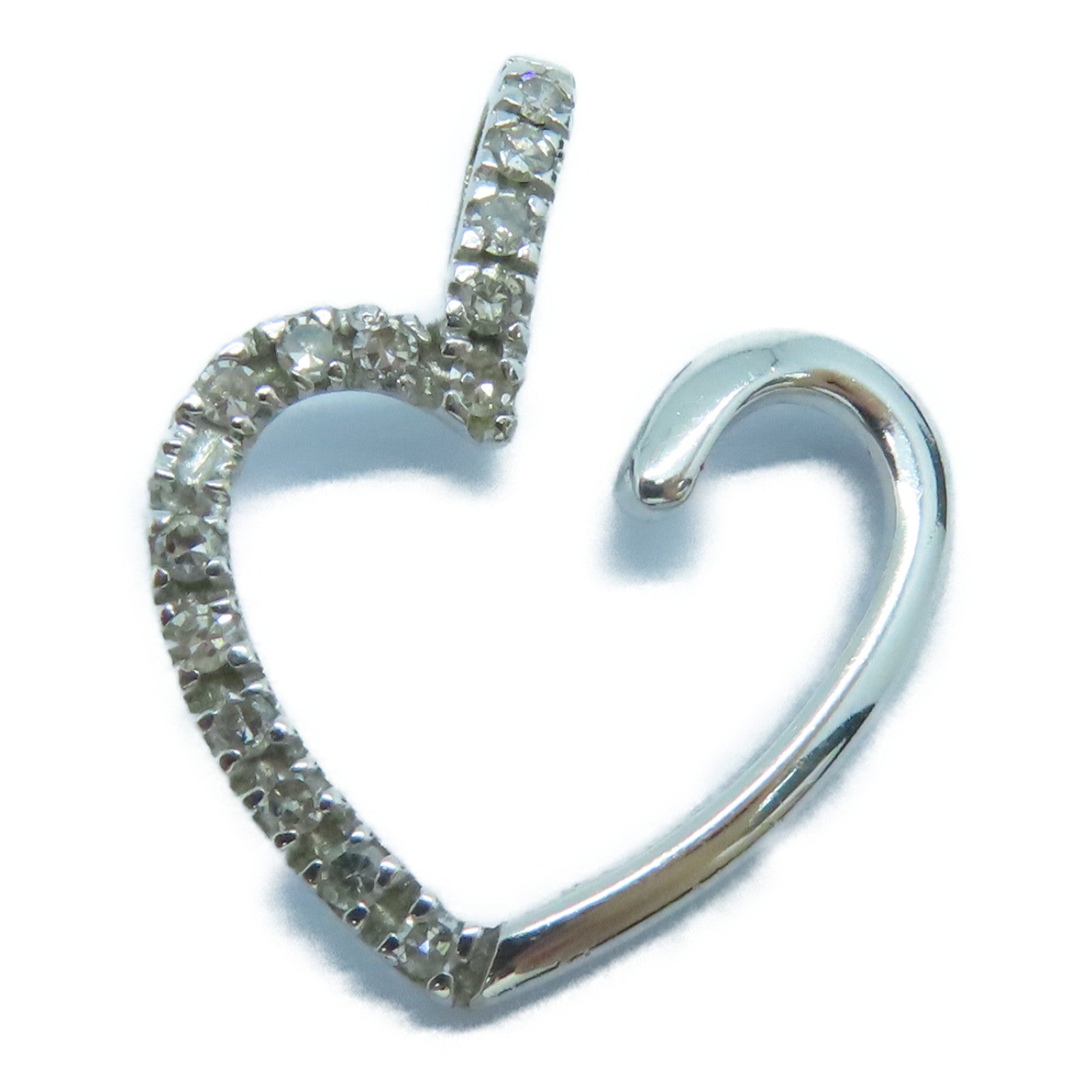 JEWELRY 18K白金Pendant Top钻石吊坠