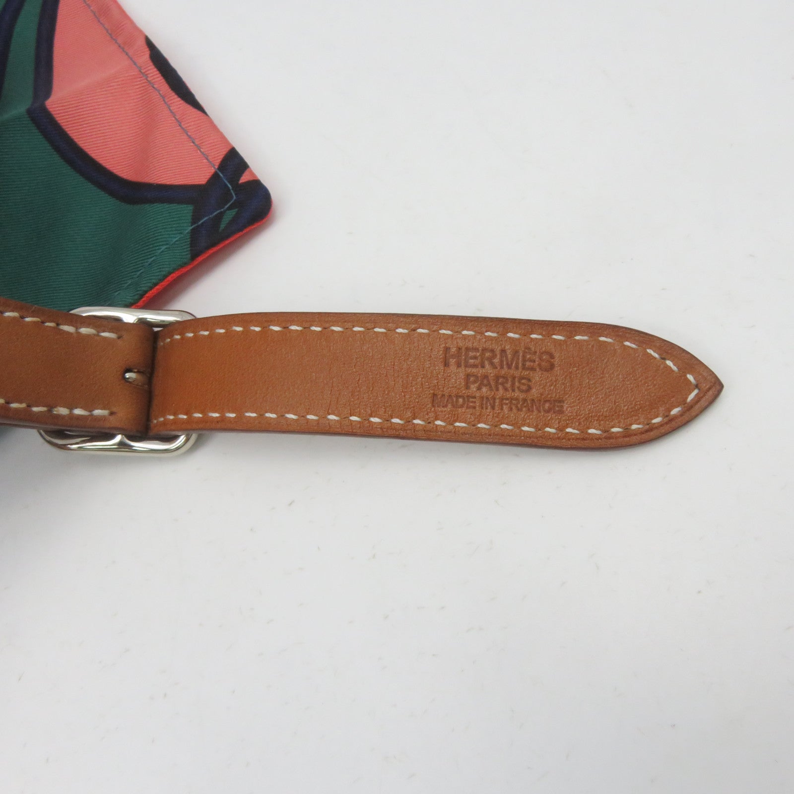 HERMES 【激減優惠】絲質Silk City銀扣肩背袋彩色