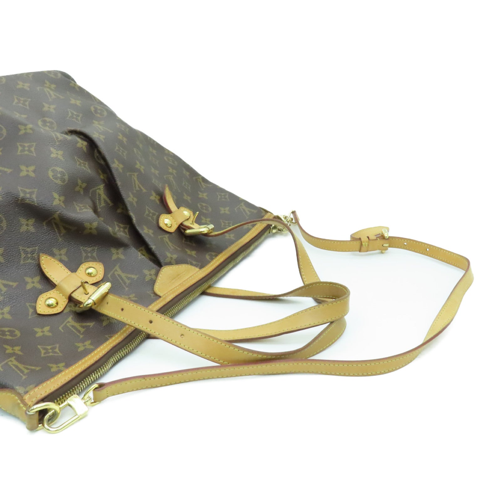 LOUIS VUITTON Monogram Palermo GM金扣手挽肩背两用袋啡色