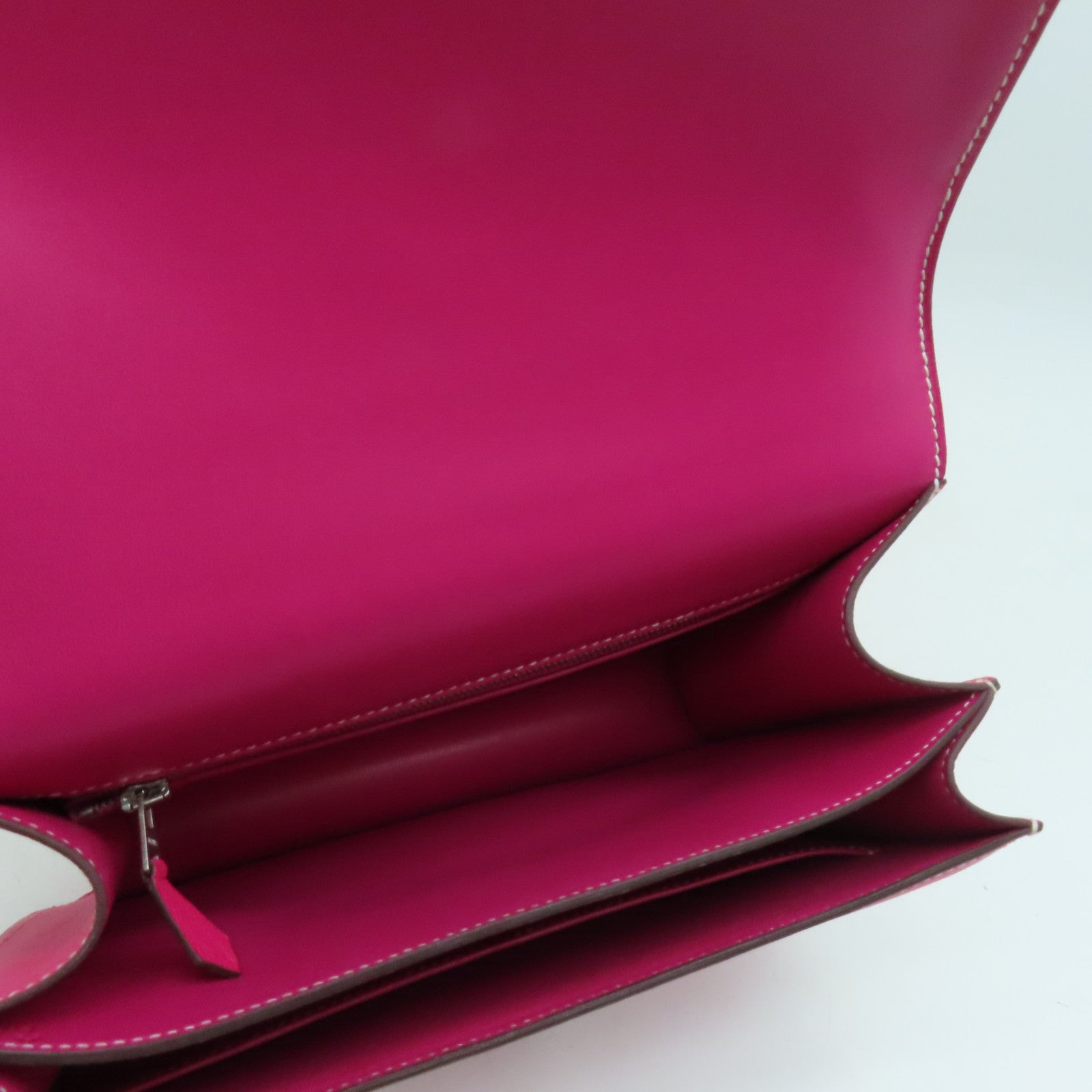 HERMES Epsom leather Constance 24 2 way Shoulder silver buckle handle shoulder bag pink
