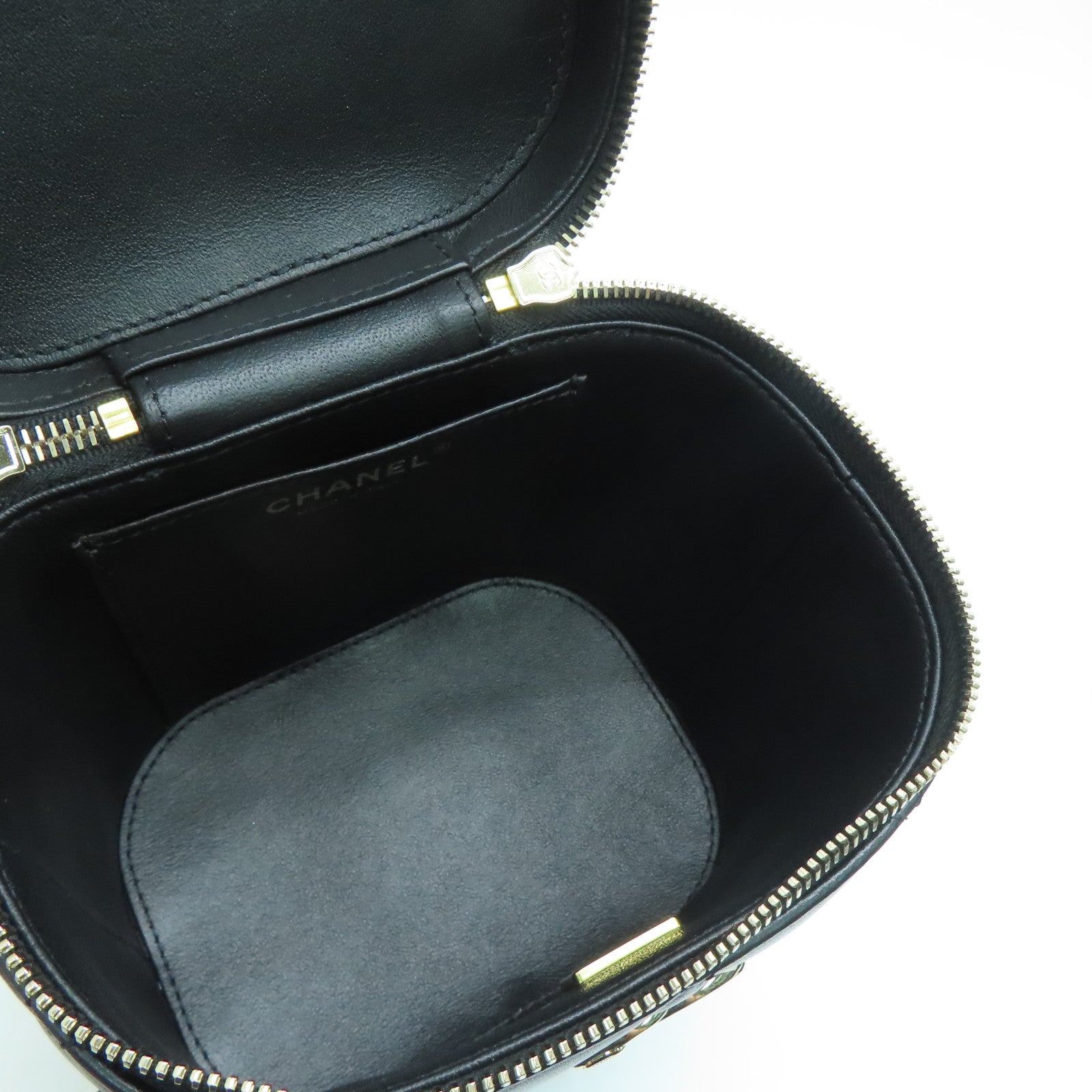 CHANEL 菱格牛皮皮革2way Shoulder Bag金扣手挽肩背两用袋黑色