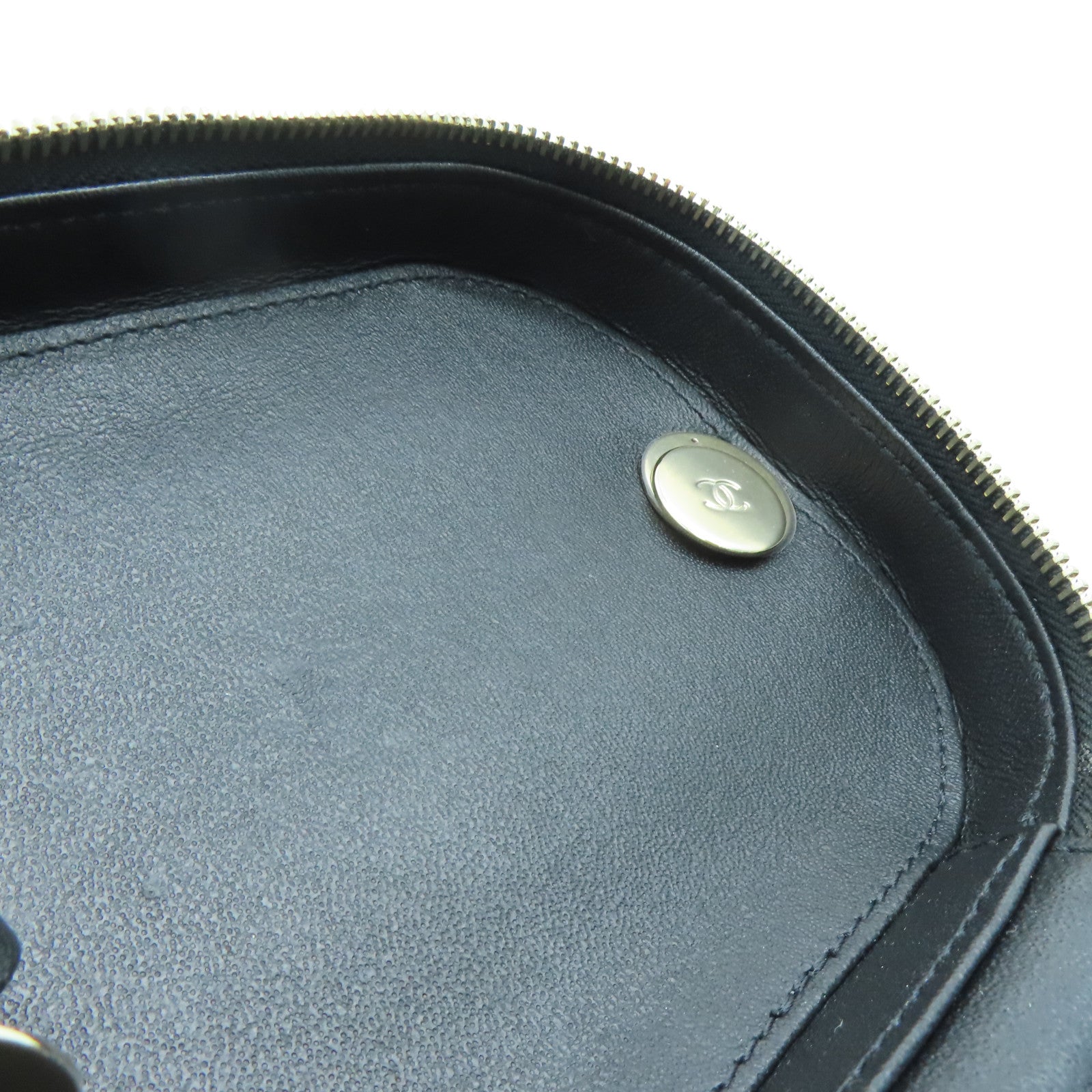 CHANEL 菱格牛皮皮革2way Shoulder Bag金扣手挽肩背两用袋黑色