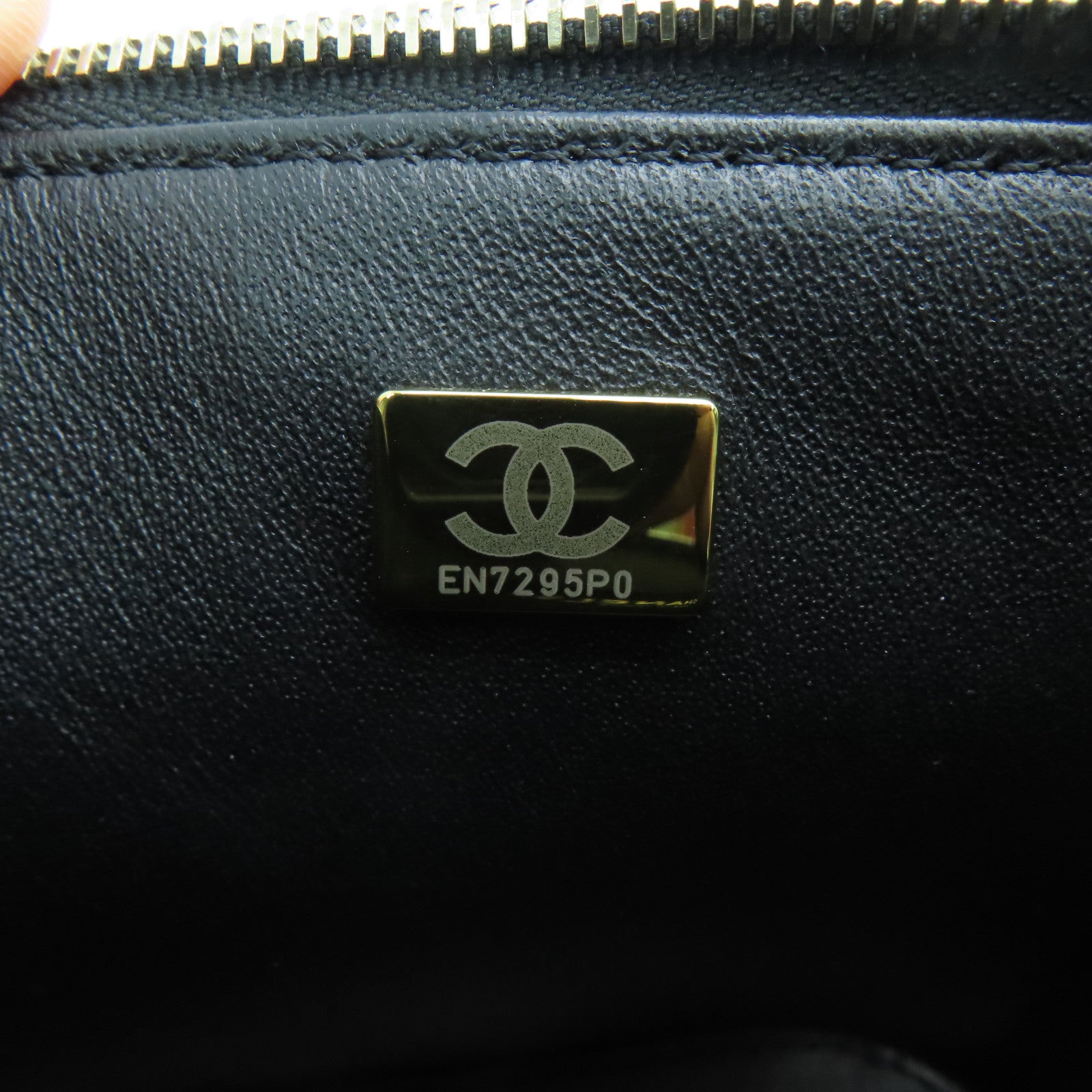 CHANEL 菱格牛皮皮革2way Shoulder Bag金扣手挽肩背两用袋黑色