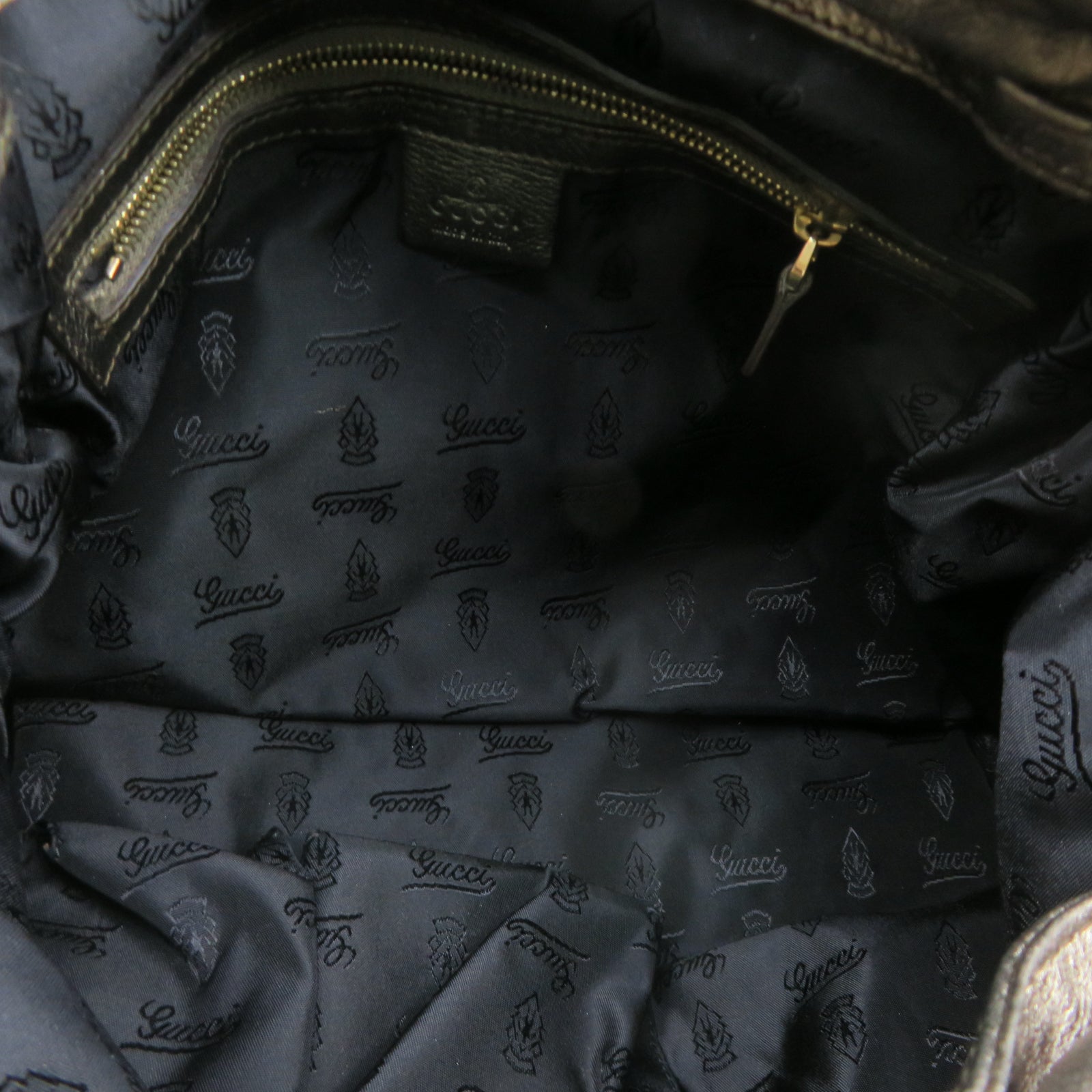 GUCCI 【激減優惠】皮革Shoulder Bag金扣肩背袋金色