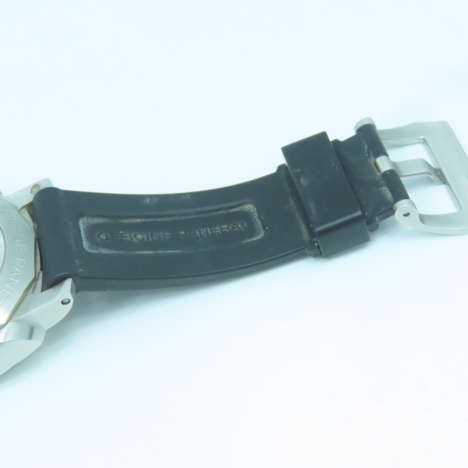 PANERAI 不銹鋼Luminor GMT 44mm橡膠帶手錶黑色