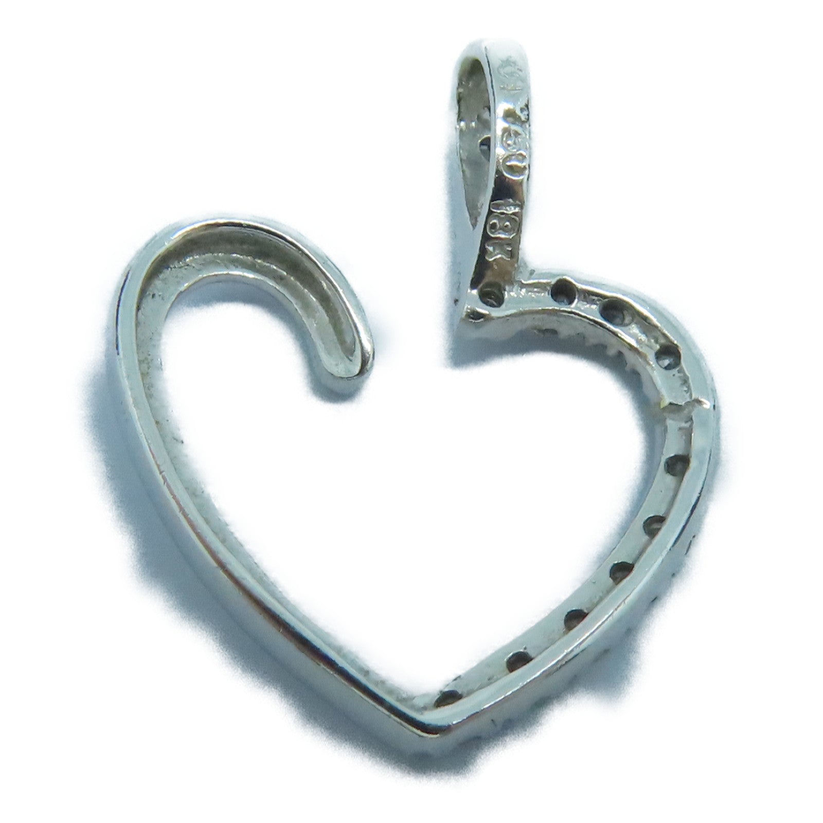 JEWELRY 18K白金Pendant Top钻石吊坠