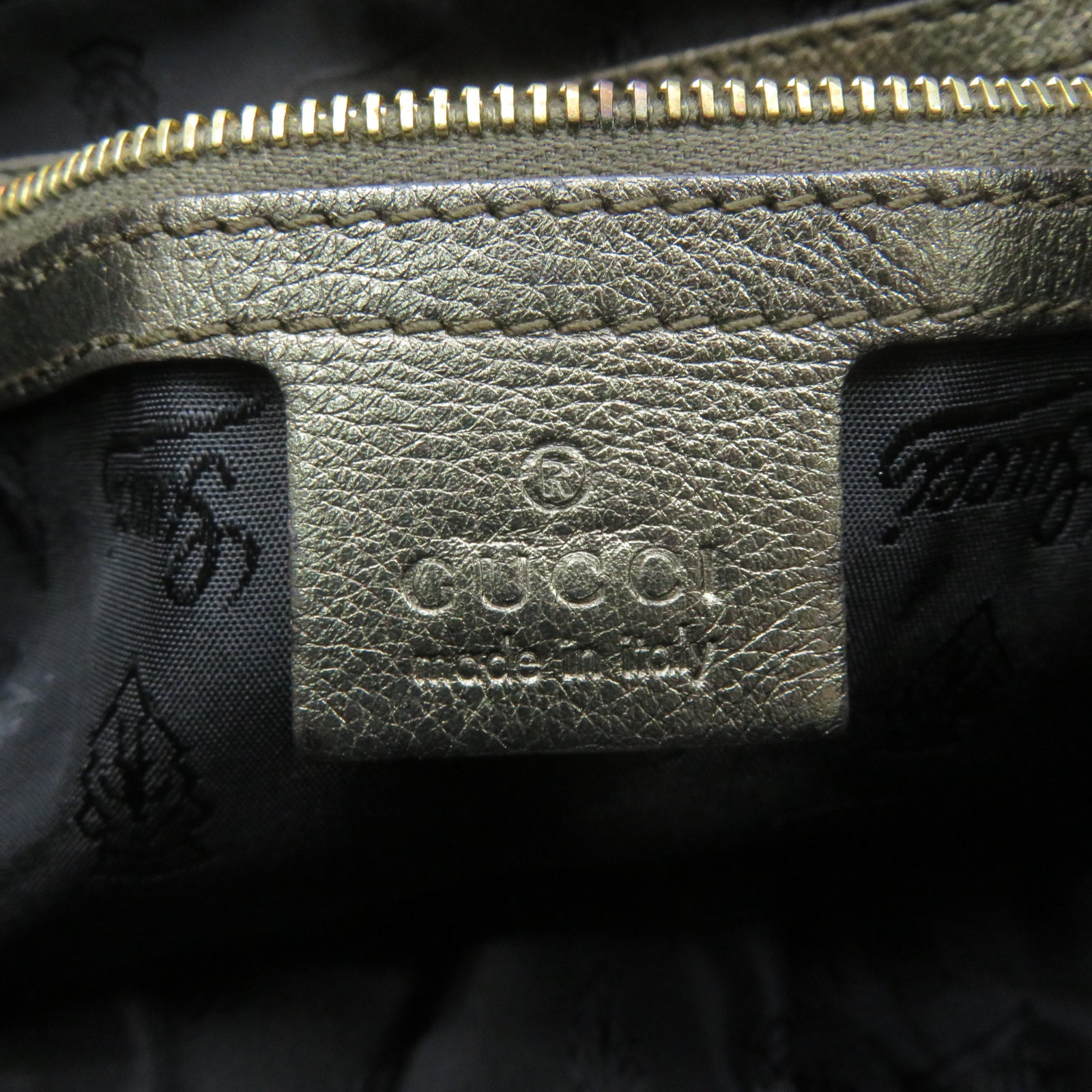 GUCCI 【激減優惠】皮革Shoulder Bag金扣肩背袋金色