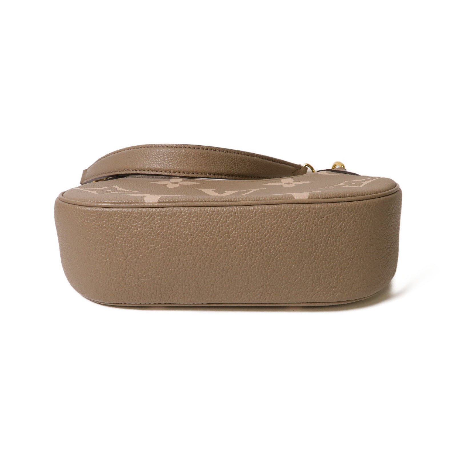 LOUIS VUITTON Monogram Empreinte Bagatelle金扣手挽肩背兩用袋灰色