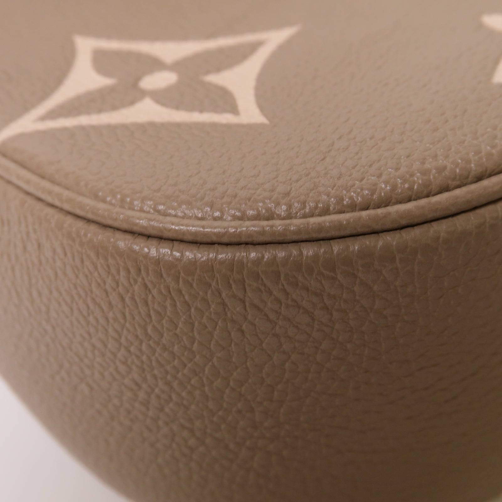 LOUIS VUITTON Monogram Empreinte Bagatelle金扣手挽肩背兩用袋灰色