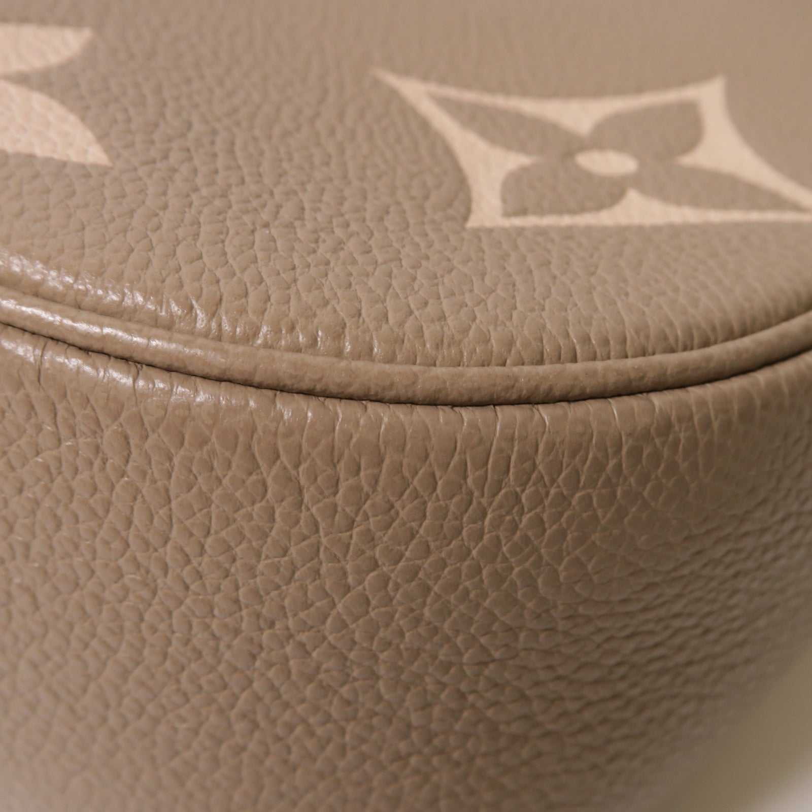 LOUIS VUITTON Monogram Empreinte Bagatelle金扣手挽肩背兩用袋灰色