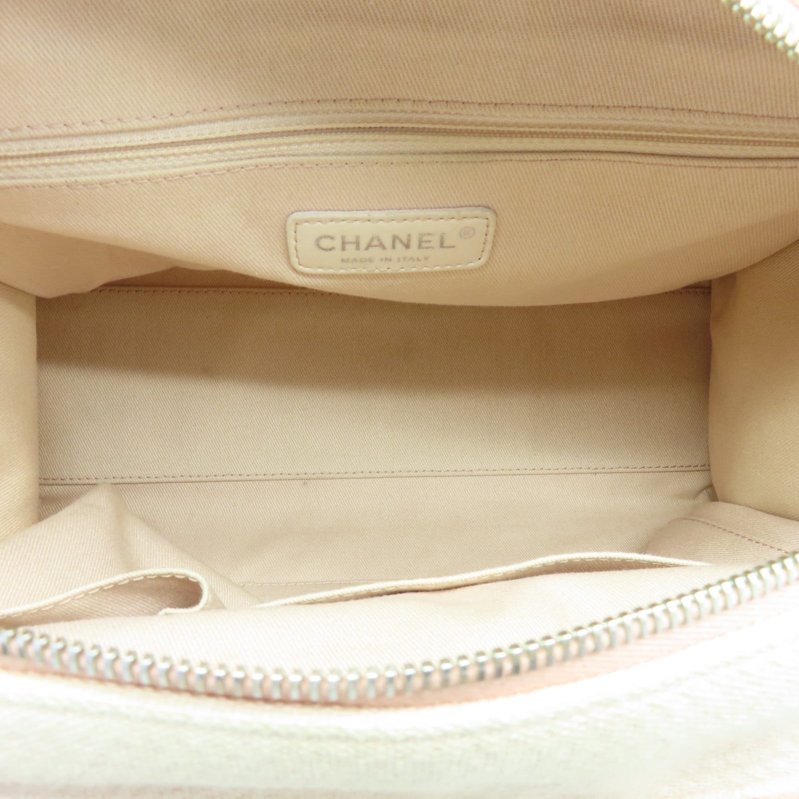 CHANEL 帆布Deauville 2 Way Bag银扣手挽肩背两用袋粉红色
