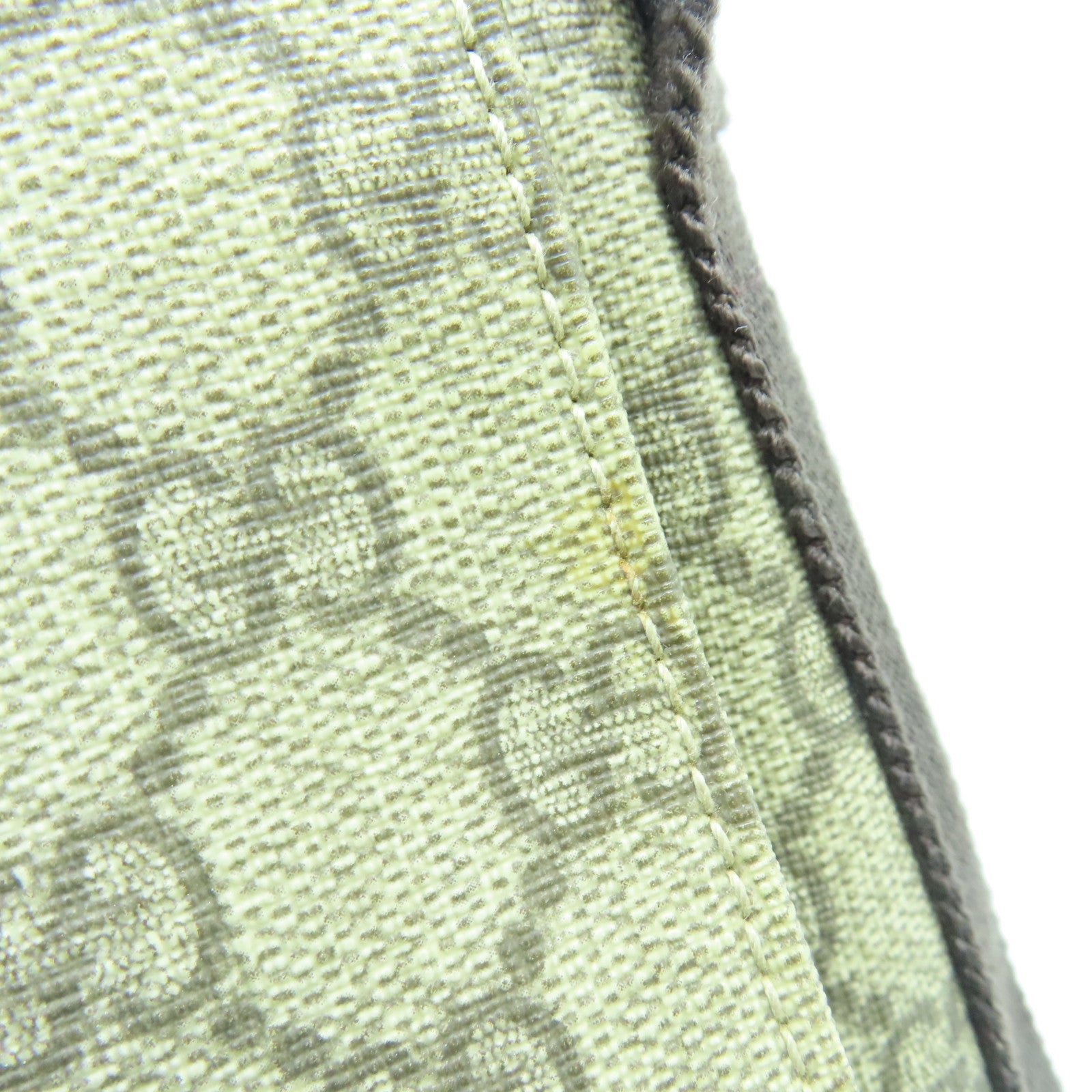 GUCCI 塗層帆布Shoulder Bag銀扣肩背袋棕色
