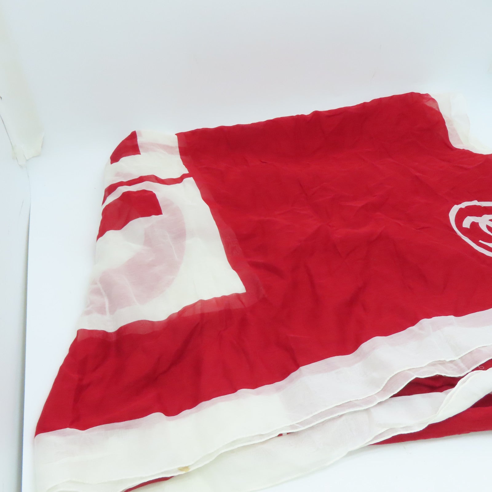 CHANEL 棉质丝质Scarf丝巾红色