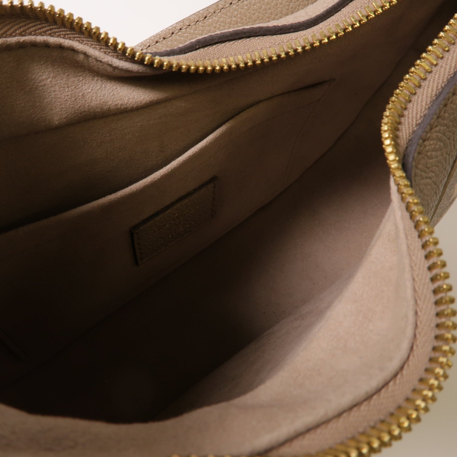 LOUIS VUITTON Monogram Empreinte Bagatelle金扣手挽肩背兩用袋灰色
