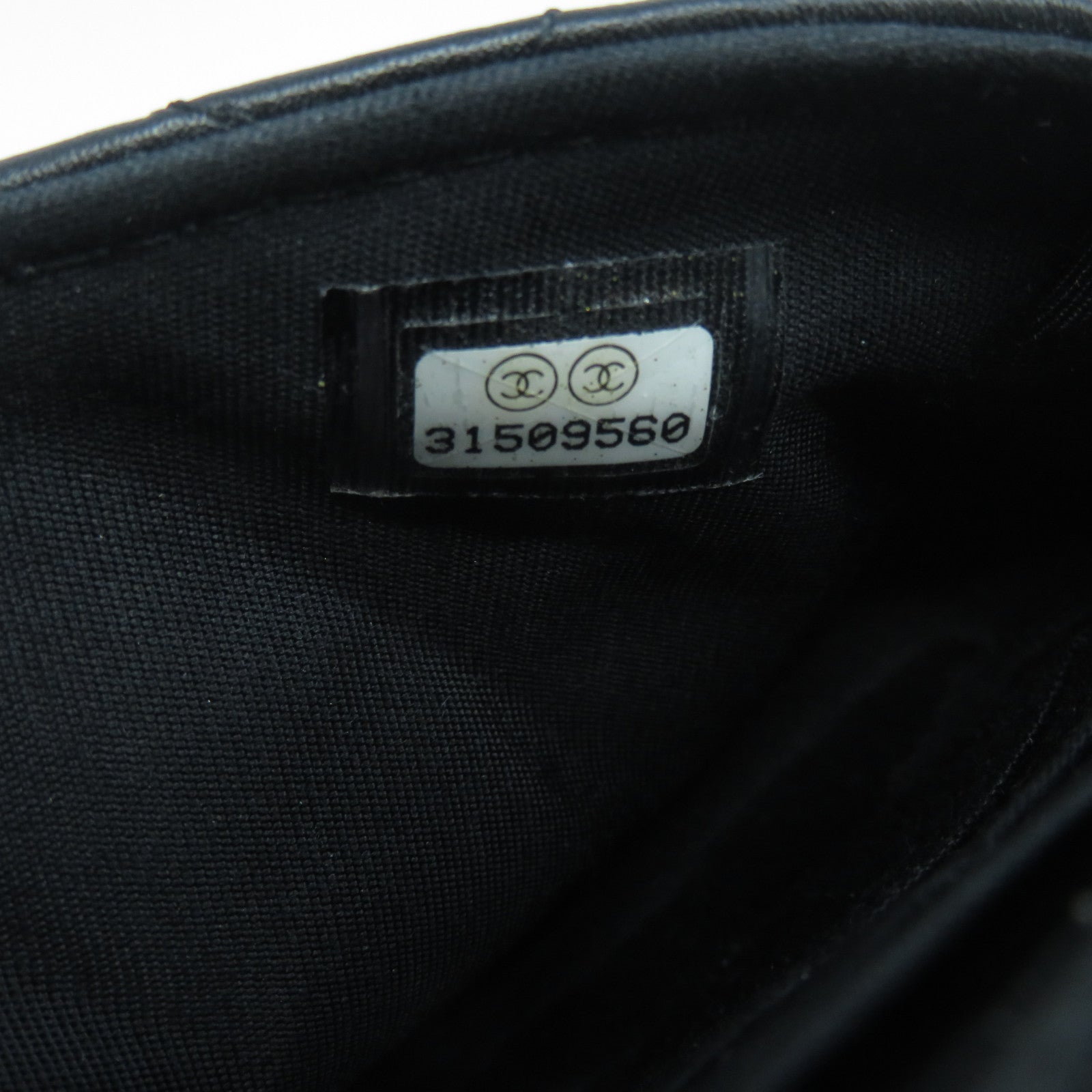 CHANEL 菱格牛皮皮革Clutch with chain金扣鏈帶肩背袋黑色