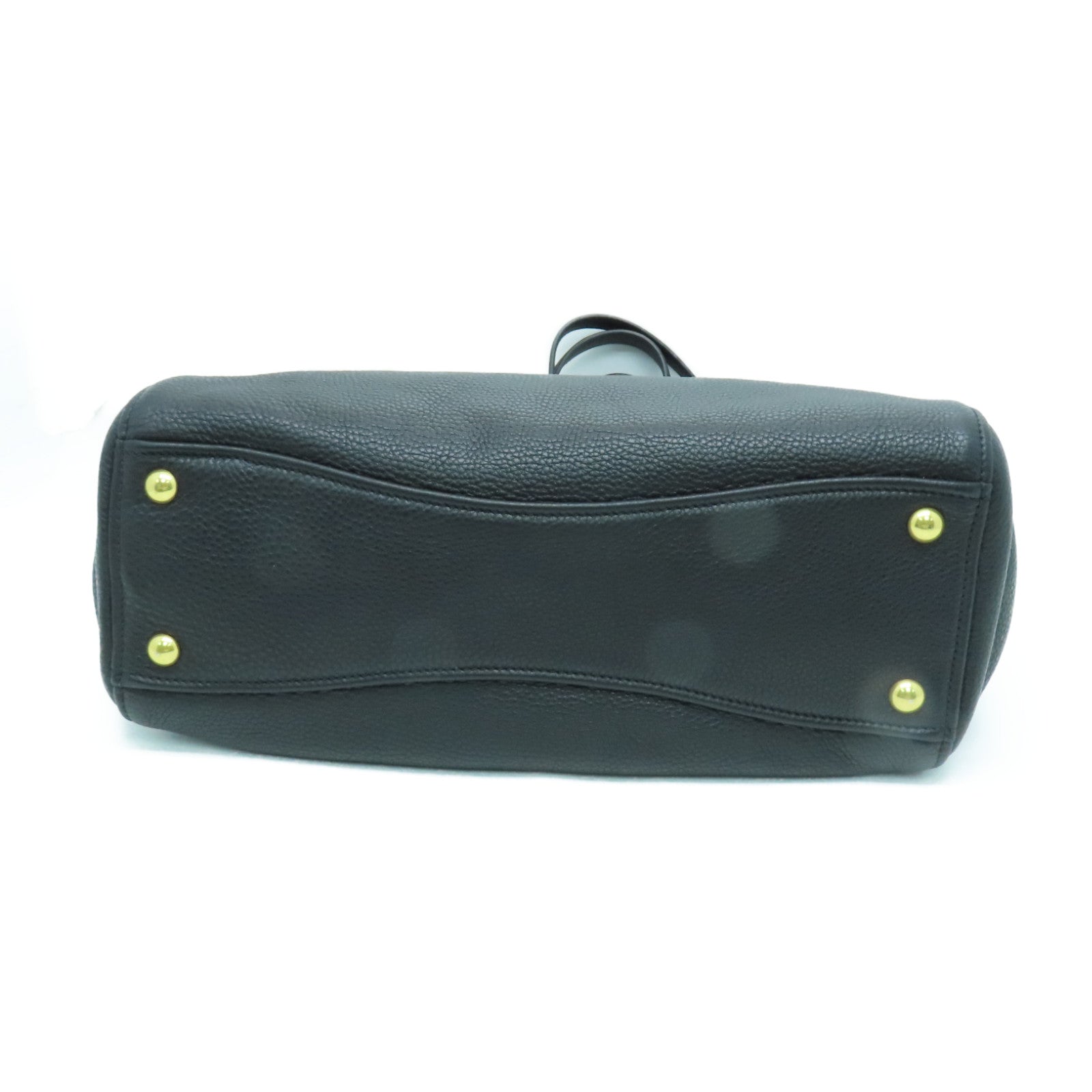 Miu Miu 牛皮皮革2 Way Shoulder Bag金扣手挽肩背两用袋黑色