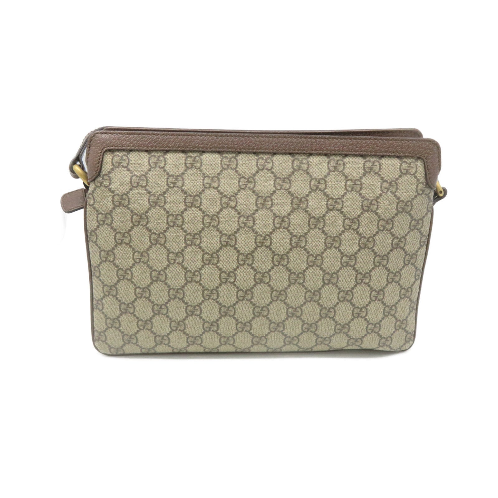 GUCCI 【激減優惠】塗層帆布Ophidia Shoulder Bag肩背袋啡色