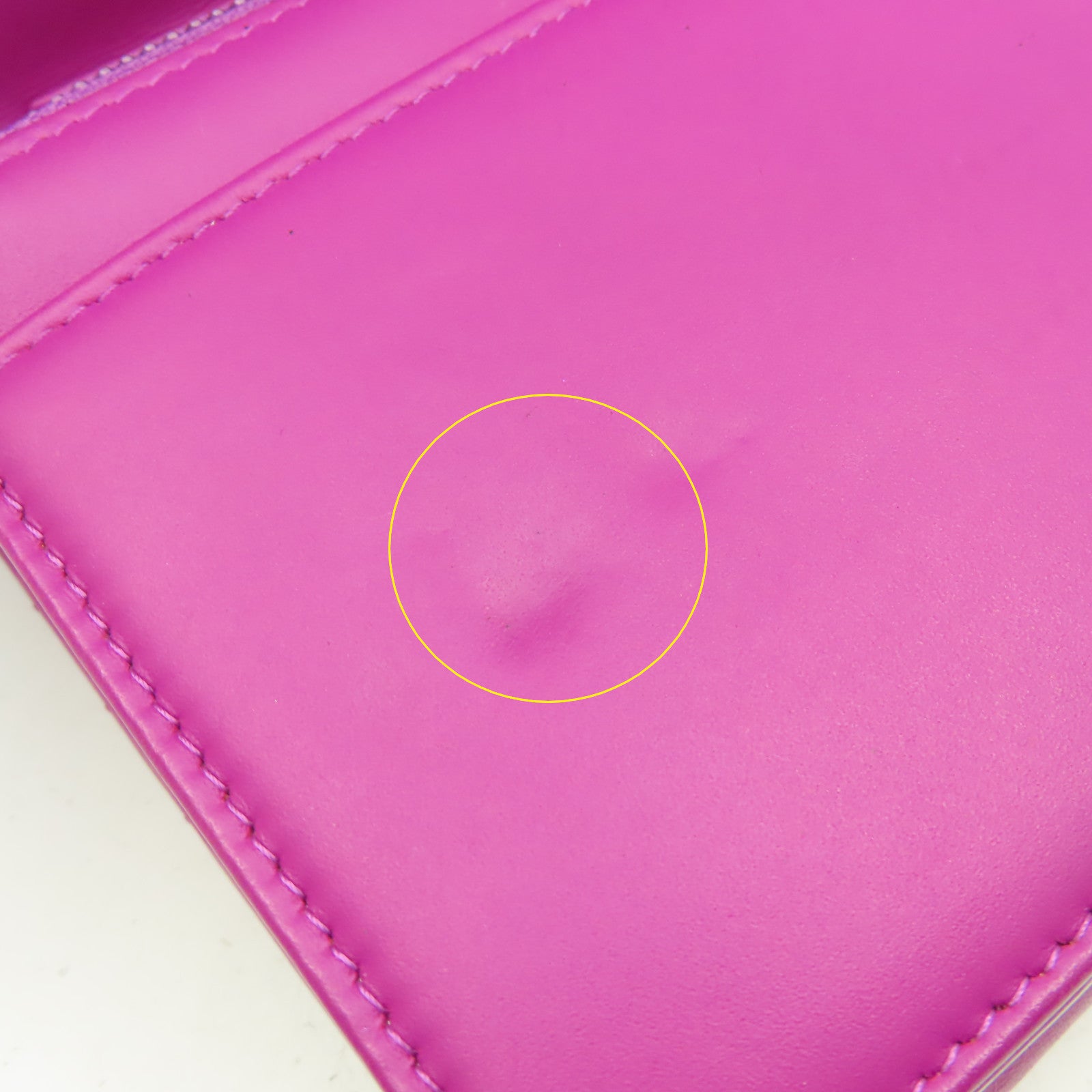 CHANEL 斜紋漆皮皮革WOC Wallet On Chain Shoulder Bag銀扣鏈帶肩背袋紫色