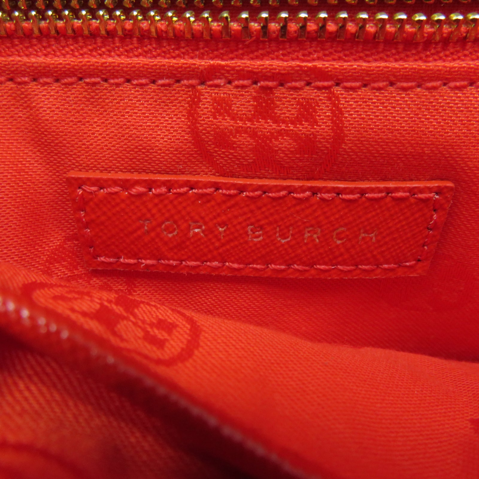 Tory Burch 【激減優惠】塗層皮革Shoulder Bag金扣鏈帶肩背袋紅色