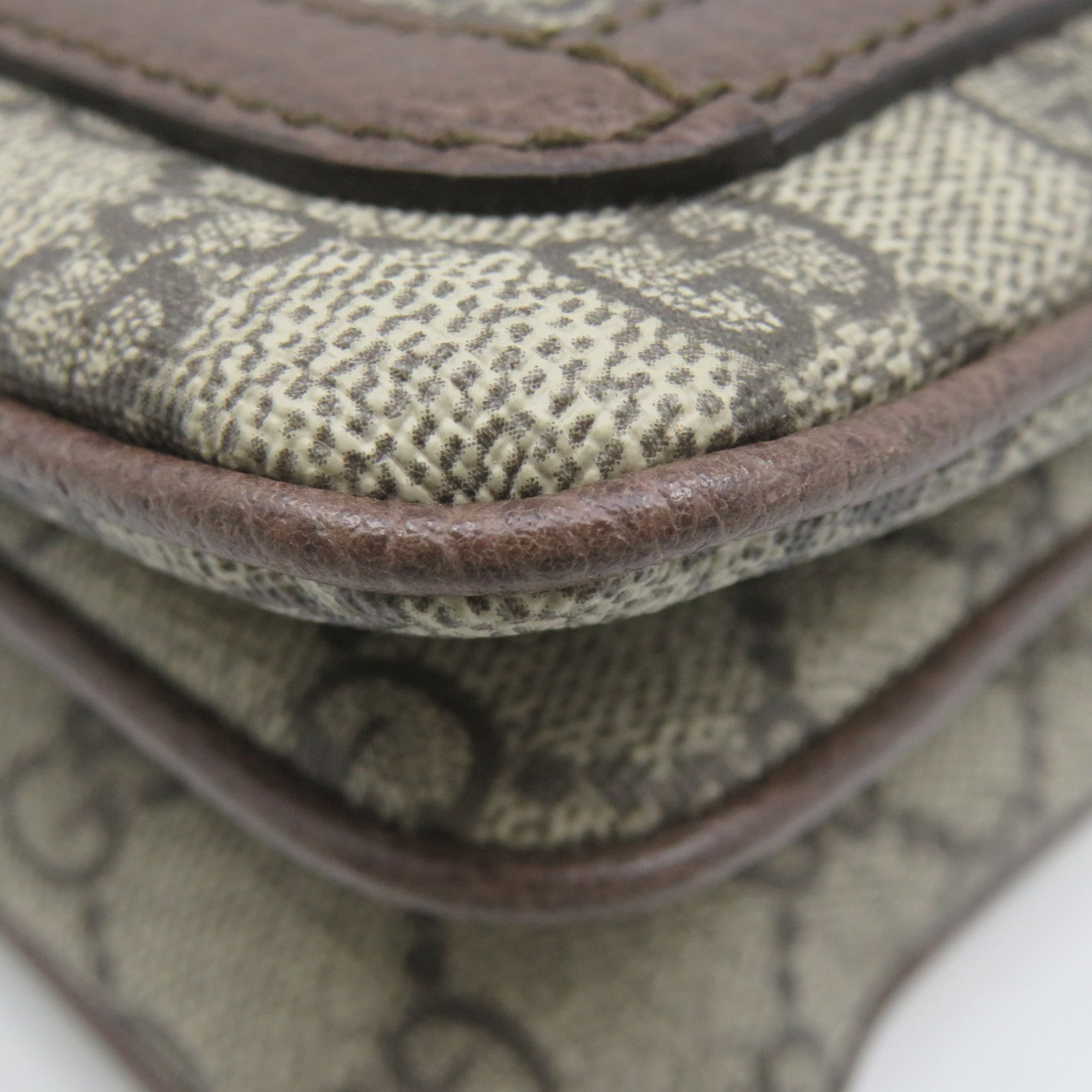 GUCCI 【激減優惠】塗層帆布Ophidia Shoulder Bag肩背袋啡色