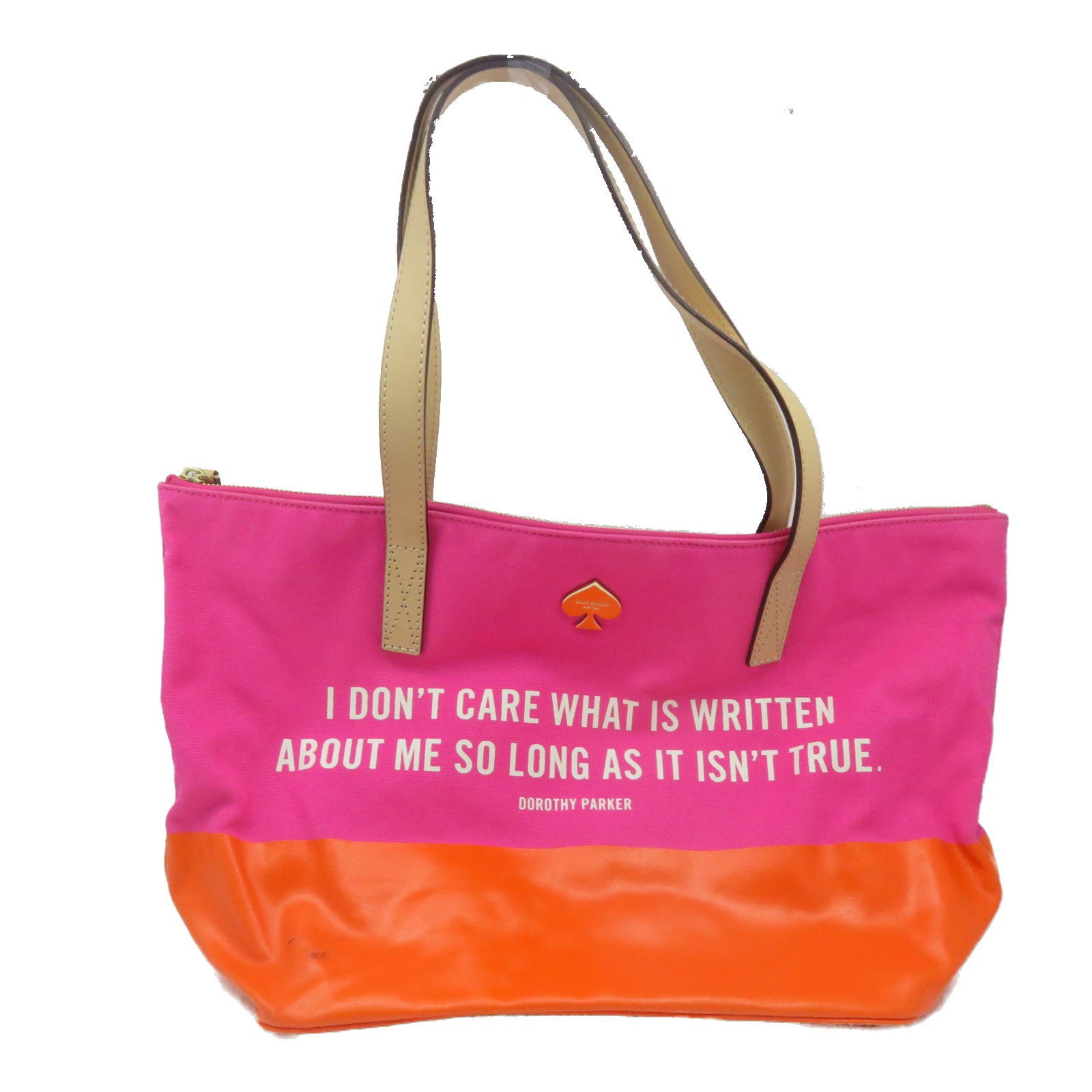Kate Spade [Sharp Discount] Canvas Shoulder Bag Gold Buckle Shoulder Bag Pink