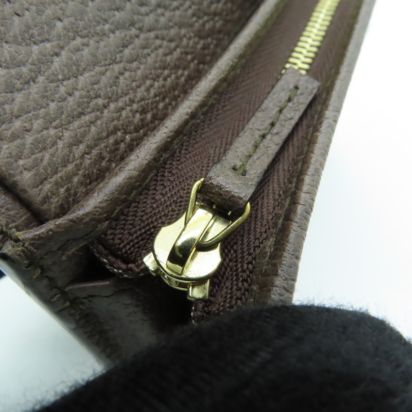 GUCCI 塗層帆布Wallet金扣錢包棕色