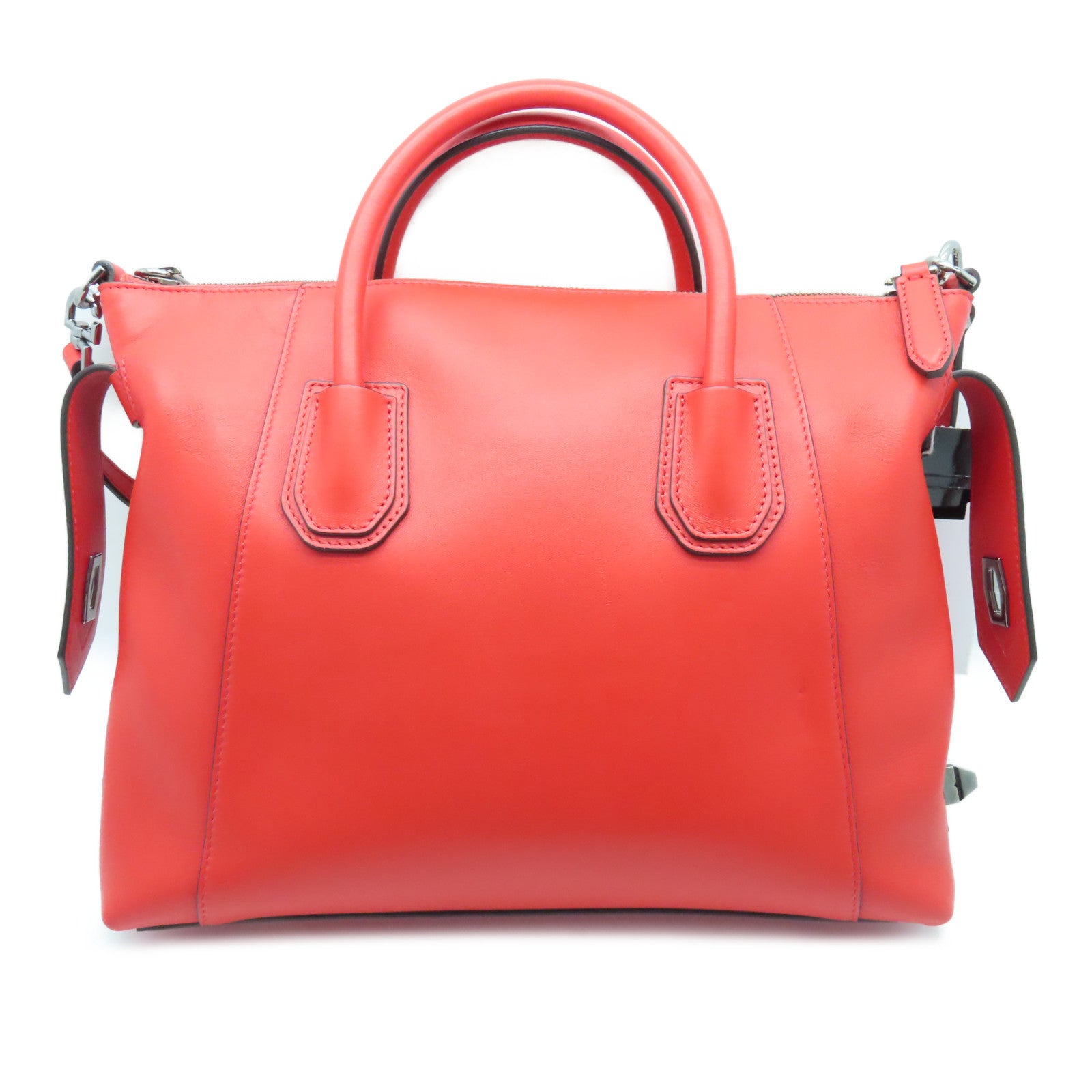 GIVENCHY 牛皮皮革2way Shoulder Bag银扣手挽肩背两用袋红色