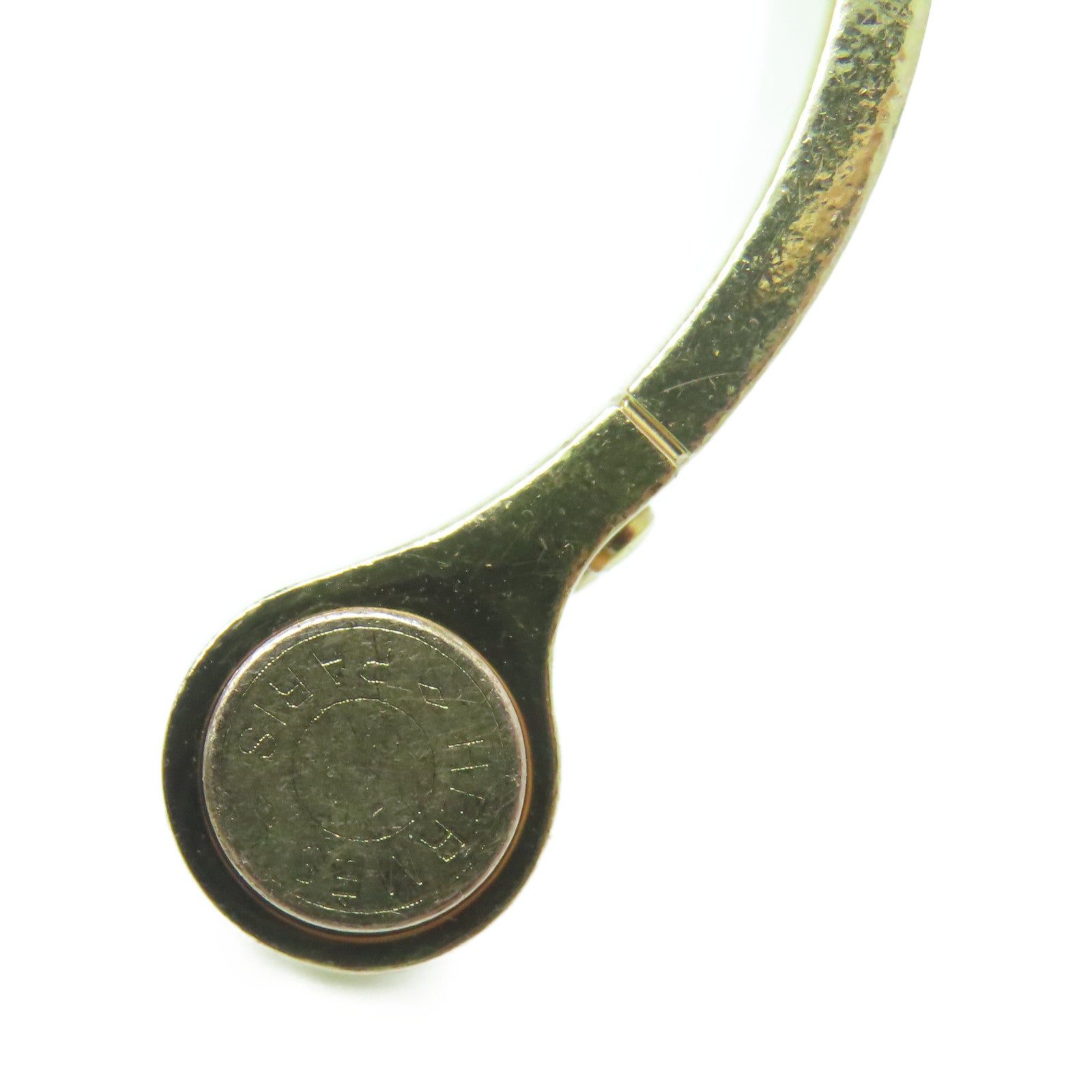 HERMES 金屬/琺瑯Hinged Bracelet手鐲金色/橙色/紅色