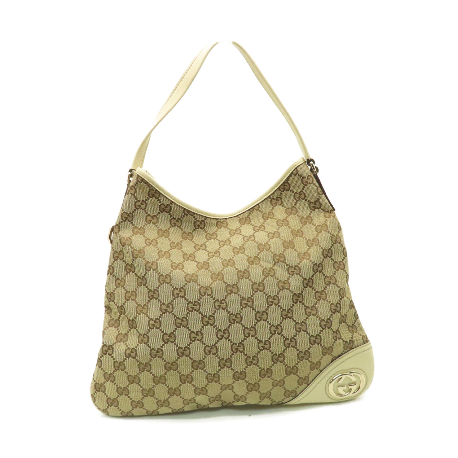 GUCCI GG帆布Shoulder Bag肩背袋啡色/米白色