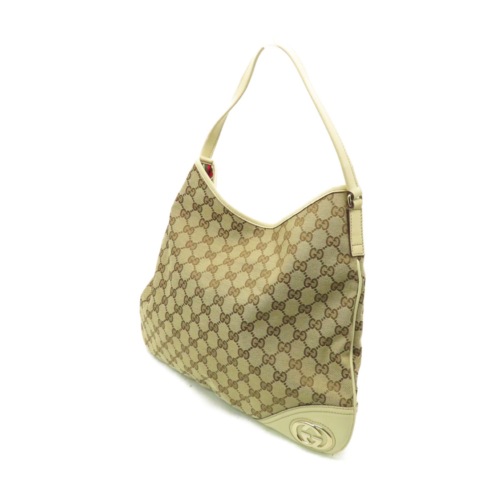 GUCCI GG帆布Shoulder Bag肩背袋啡色/米白色