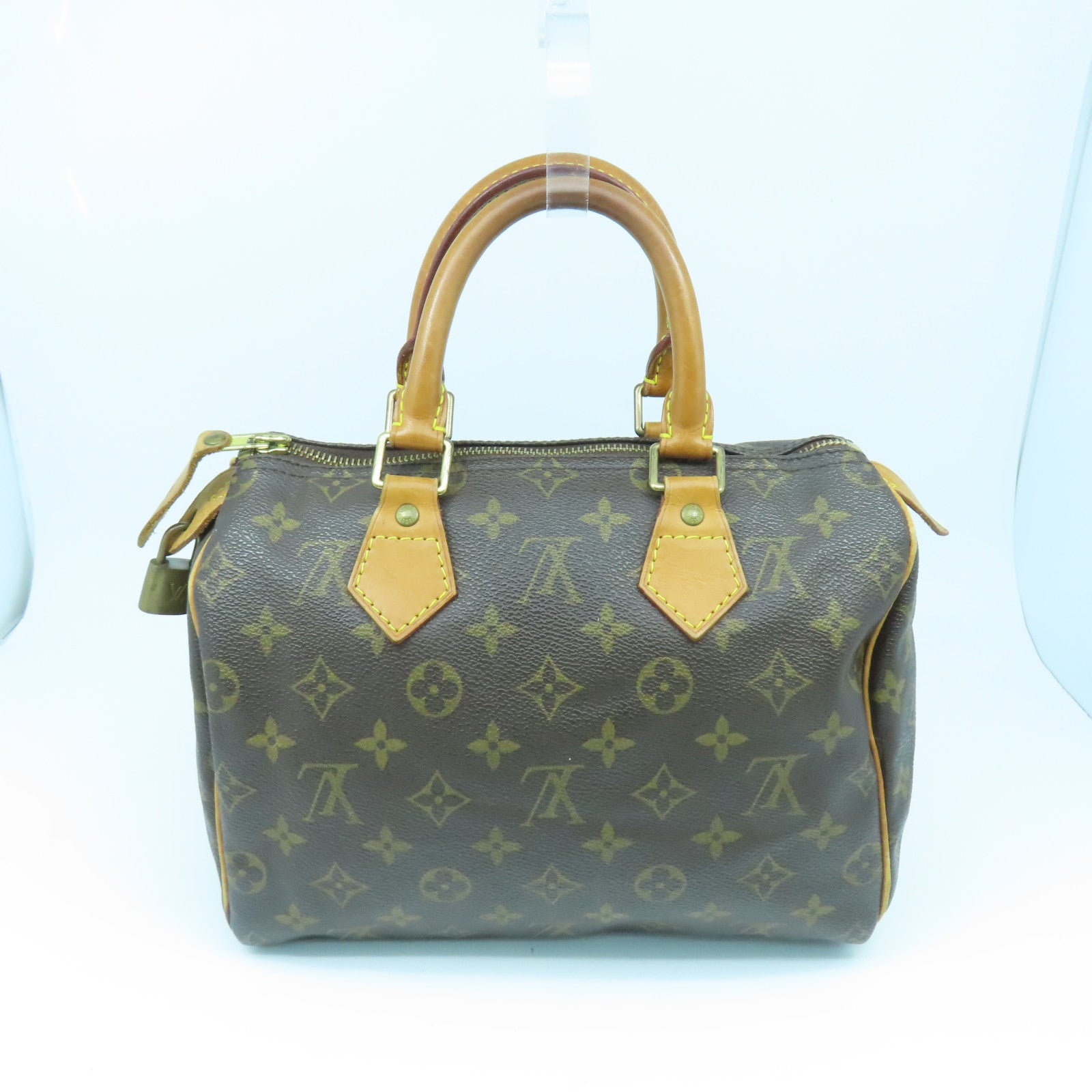 LOUIS VUITTON Monogram Speedy 25金扣手挽袋啡色