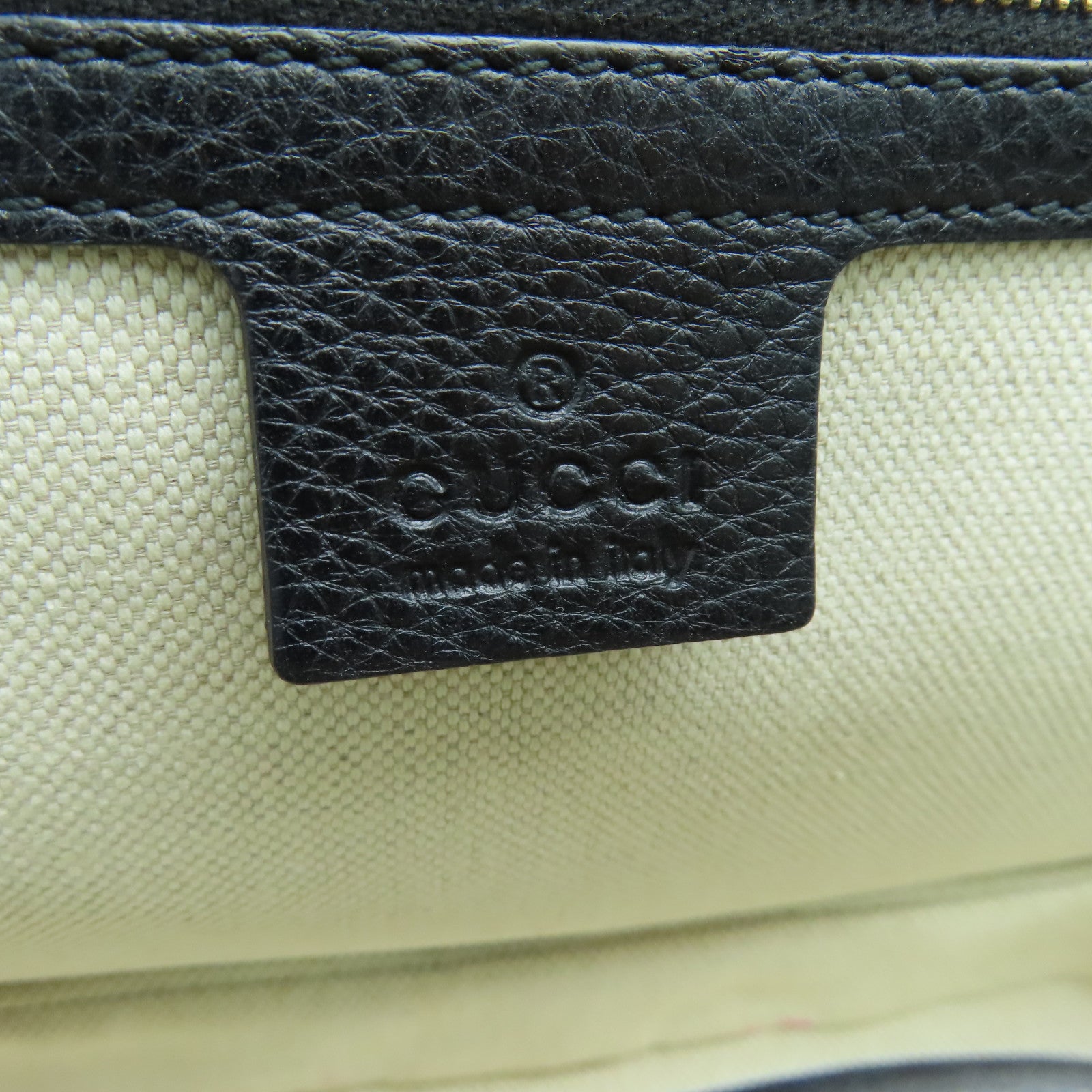 GUCCI 【激減優惠】牛皮皮革Bamboo 2 Way Bag銀扣手挽肩背兩用袋黑色
