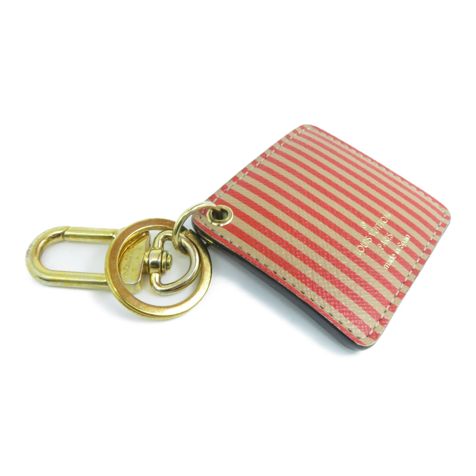 LOUIS VUITTON Monogram Illustre Bordeaux Trunk金扣鎖匙扣紅色/啡色