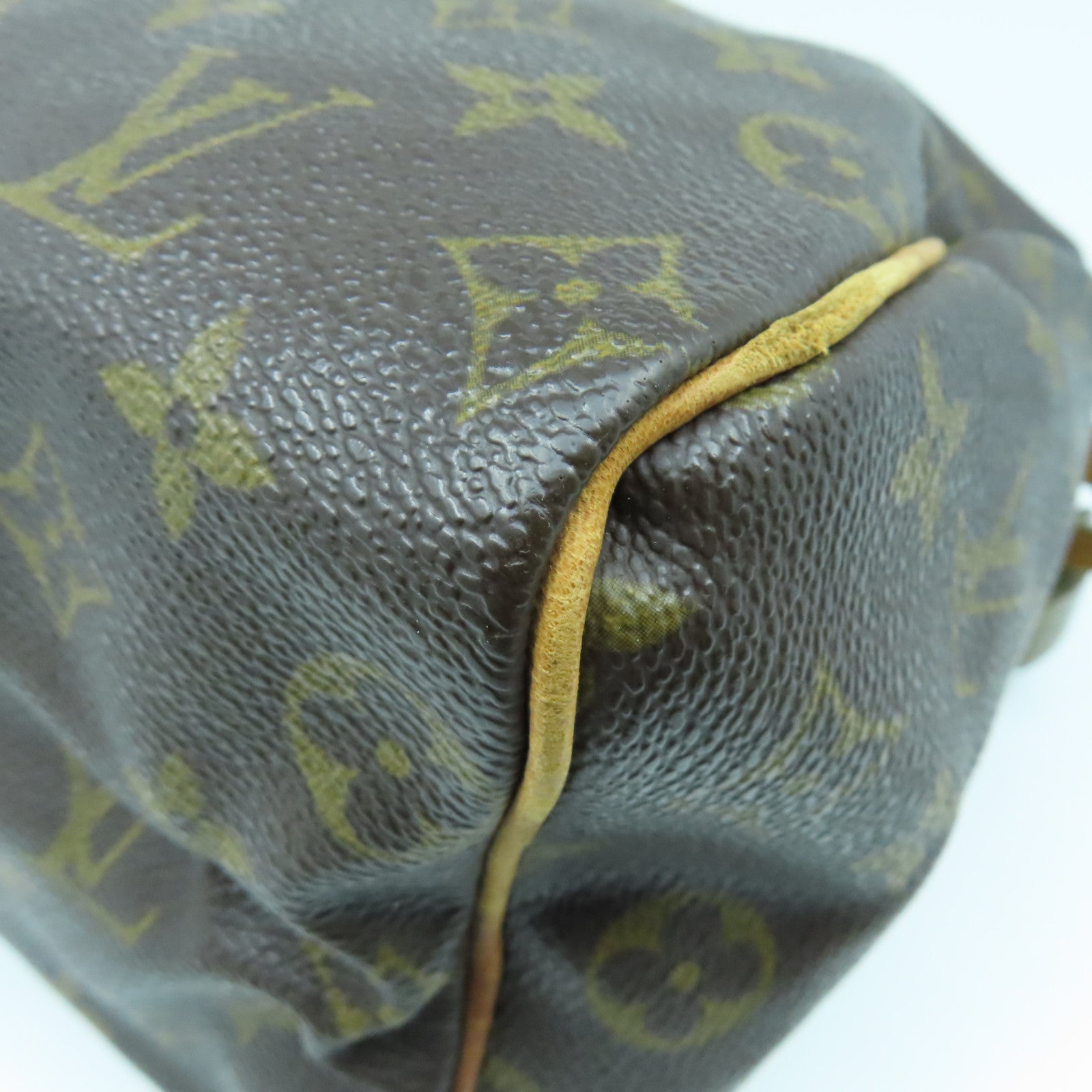 LOUIS VUITTON Monogram Speedy 25金扣手挽袋啡色