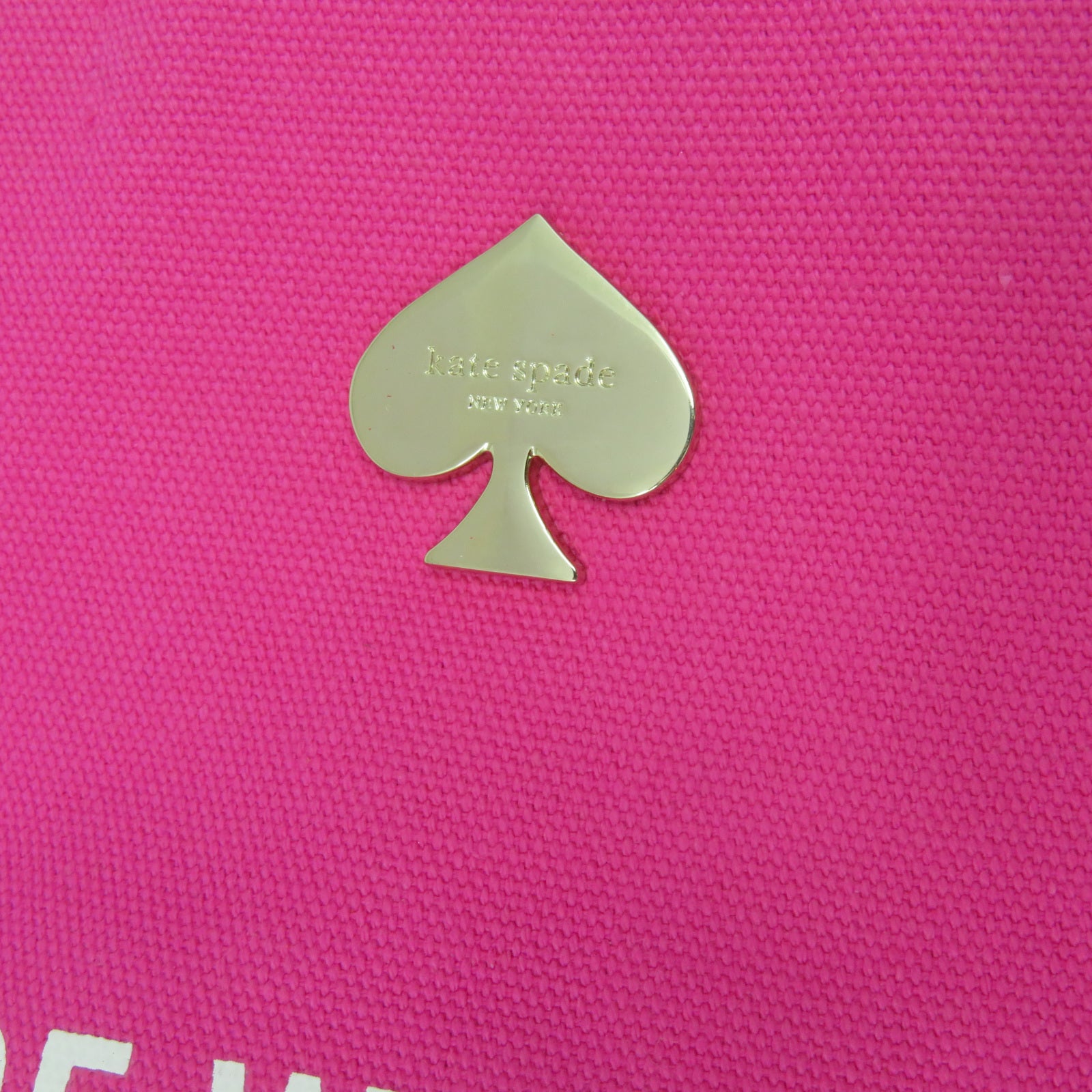 Kate Spade [Sharp Discount] Canvas Shoulder Bag Gold Buckle Shoulder Bag Pink