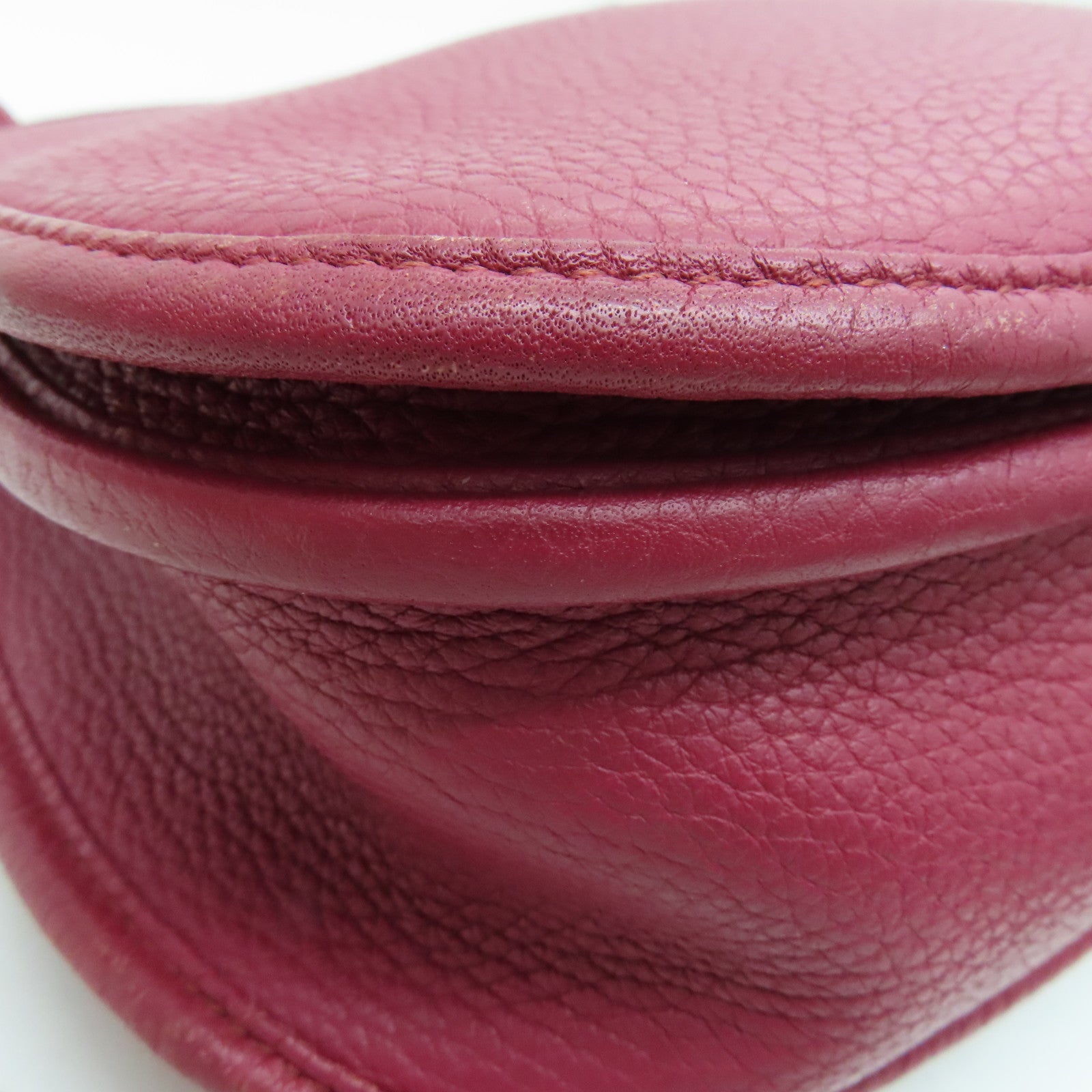 HERMES Clemence皮革Evelyne PM银扣肩背袋红色