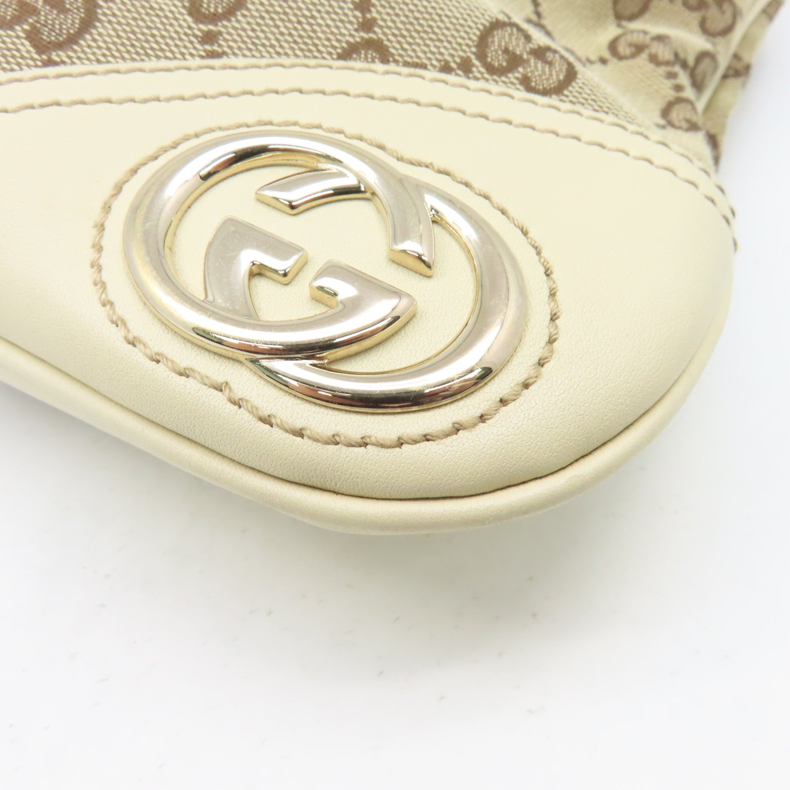 GUCCI GG帆布Shoulder Bag肩背袋啡色/米白色