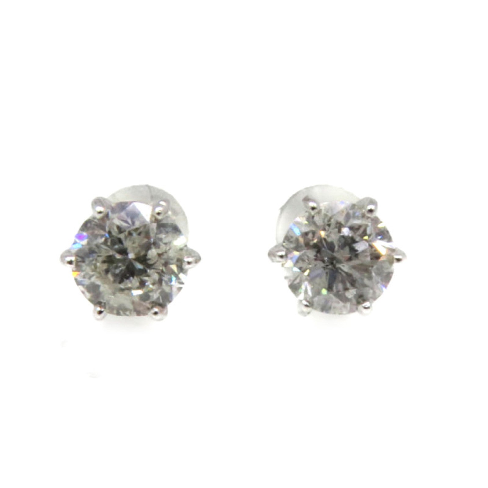 JEWELRY 18K白金/1.0ct钻石Diamond Earrings耳环
