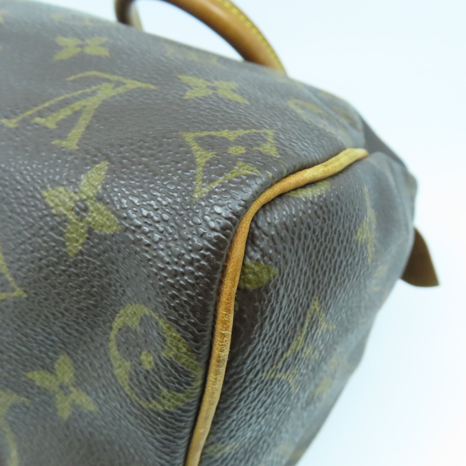 LOUIS VUITTON Monogram Speedy 25金扣手挽袋啡色