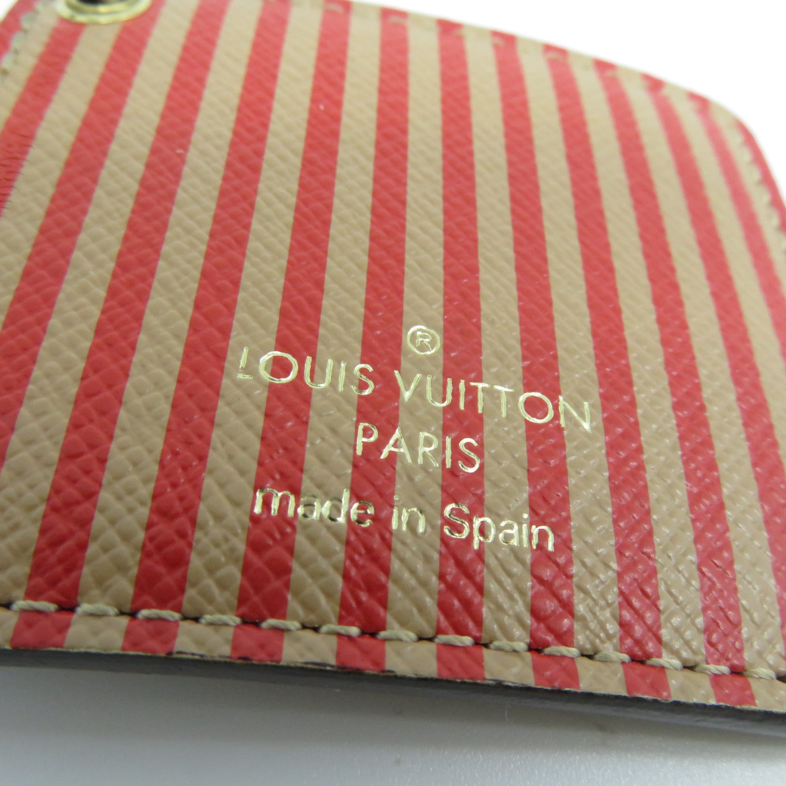 LOUIS VUITTON Monogram Illustre Bordeaux Trunk金扣鎖匙扣紅色/啡色