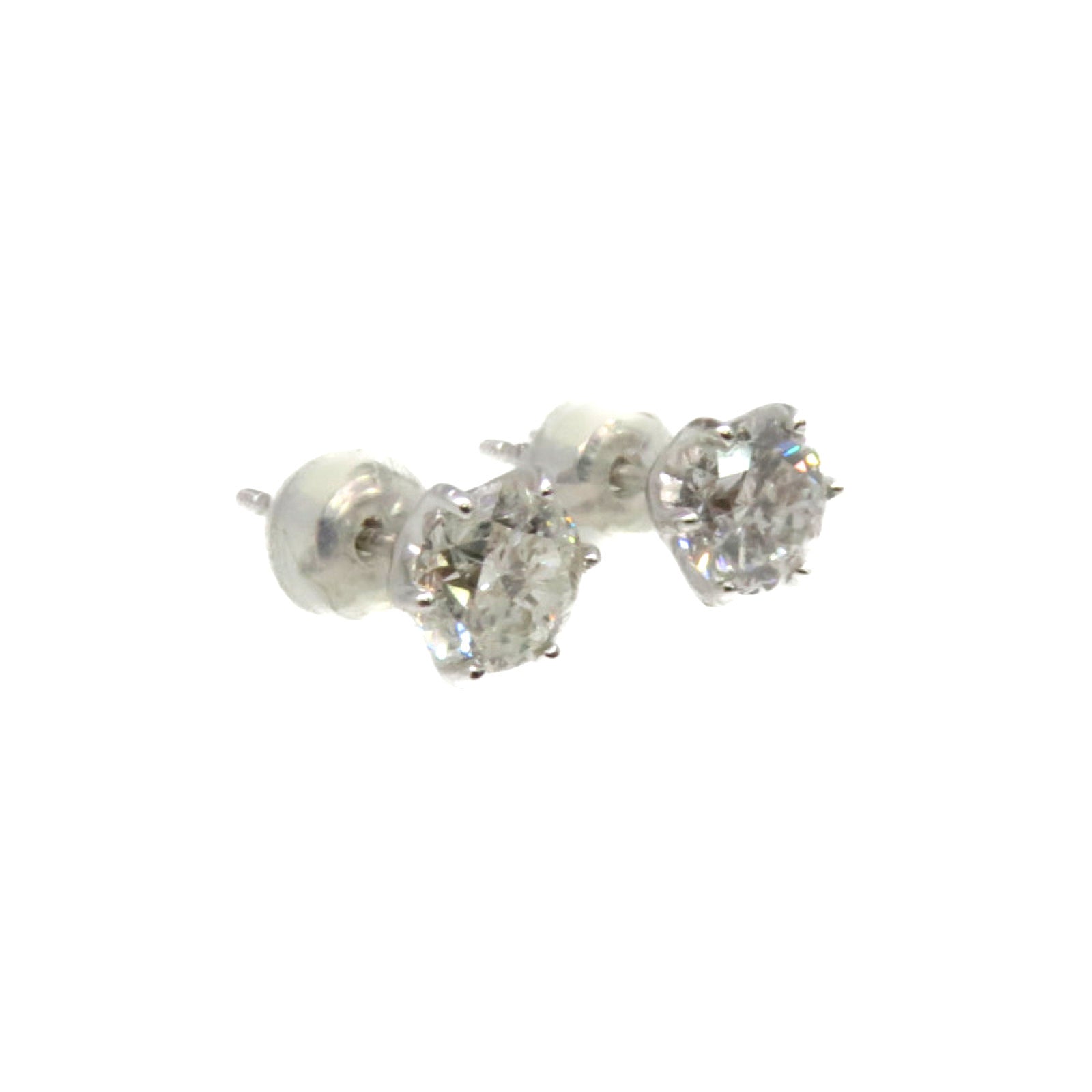 JEWELRY 18K白金/1.0ct钻石Diamond Earrings耳环