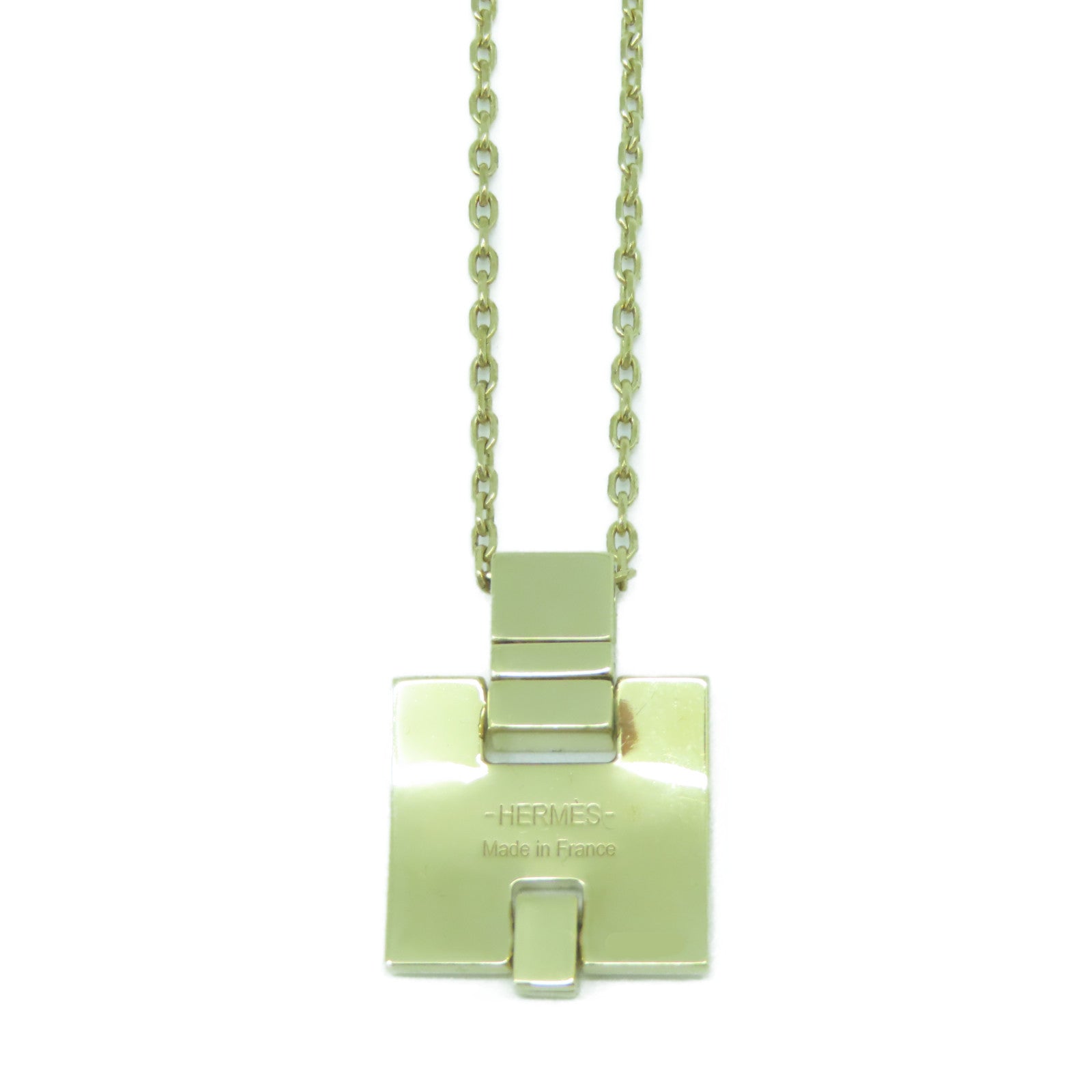 HERMES 金屬Eileen Necklace項鍊紅色/金色